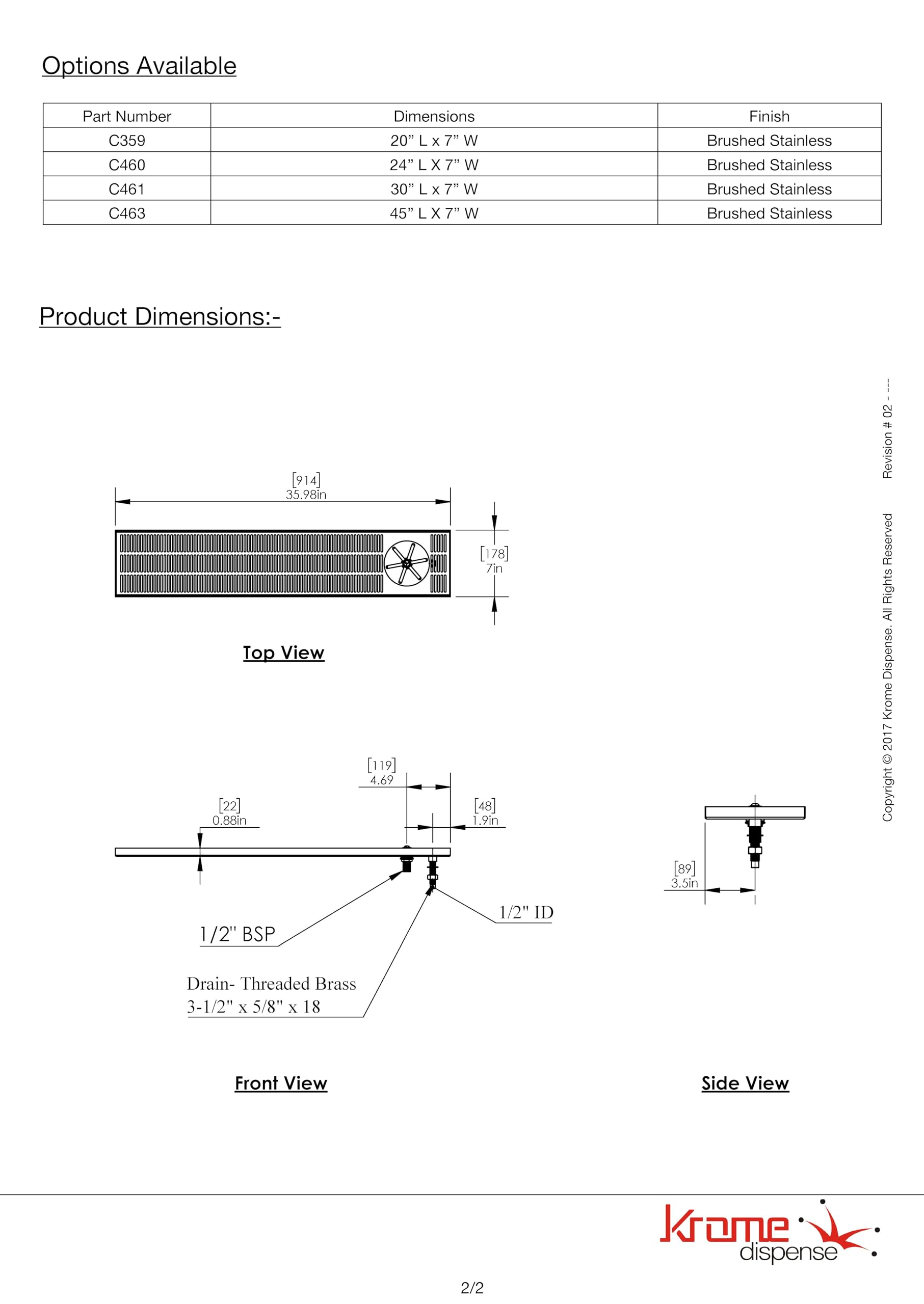 Stainless Steel Rinser with Side Spray - 7