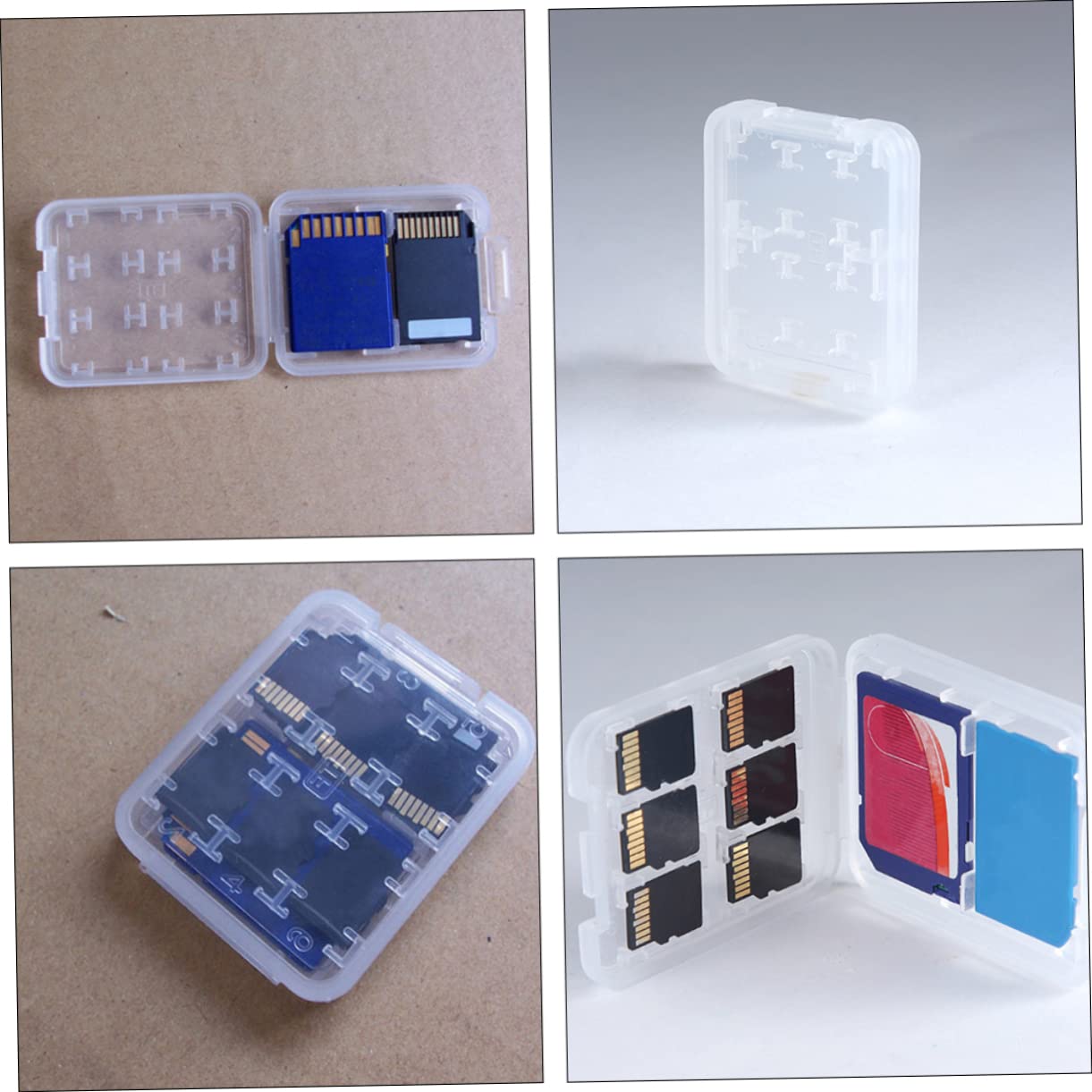 DOITOOL 20pcs Memory Card Storage Case - 8 Slot Plastic SD Card Holder with Secure Snap Closure for Camera, Phone, GoPro - Perfect for Photographers & Tech Enthusiasts