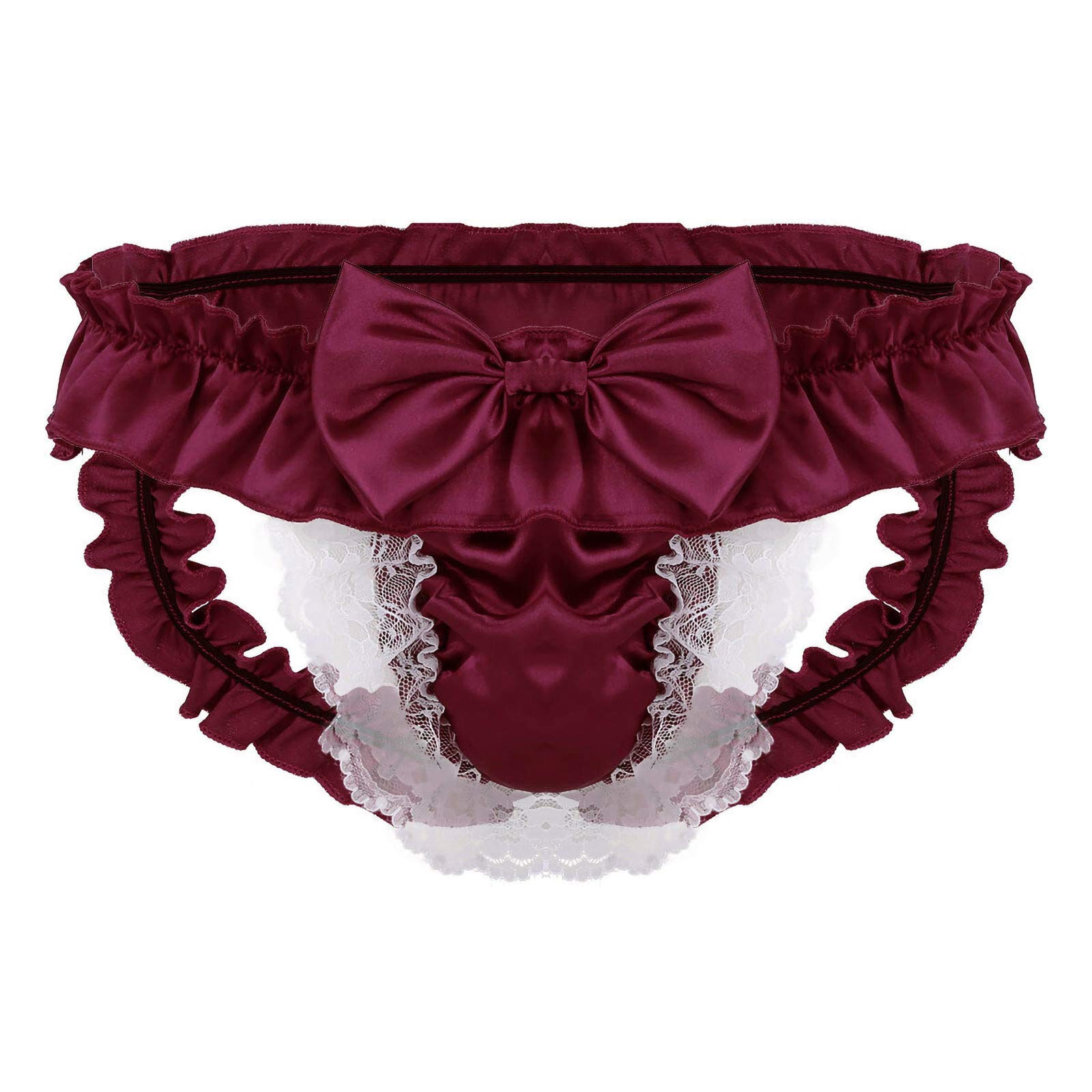 Sexy Lace G-String Thong Underwear for Men - Low Rise Briefs with Open Design, Comfortable Winter Lingerie for Crossdressing & Sensual Wear - Perfect for Intimate Moments, Role Play and Special Occasions