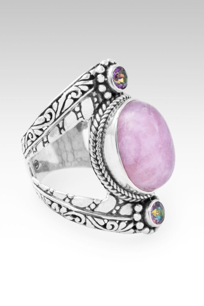 God's Promise Ring™ – Genuine Kunzite & English Tearose™ Mystic Topaz Sterling Silver Jewelry for Women – Perfect for Engagements, Anniversaries & Romantic Gifts