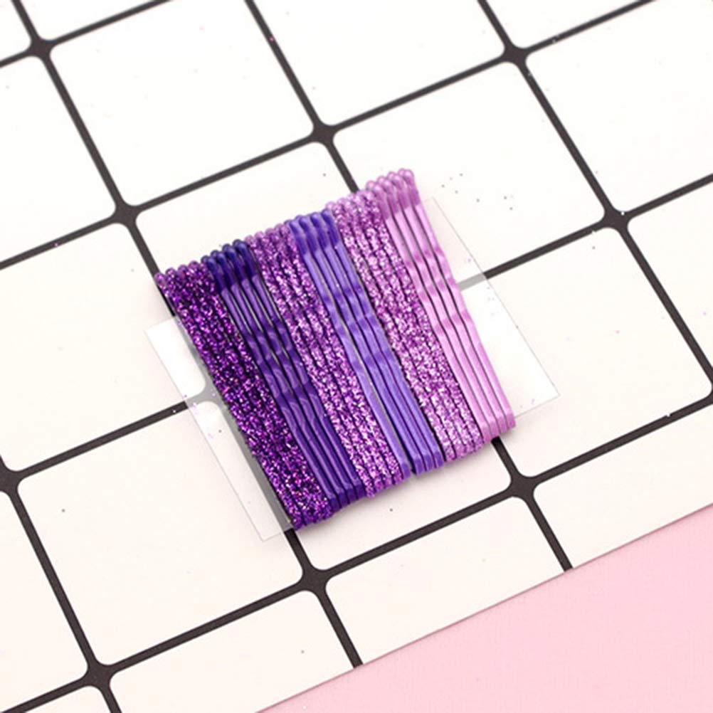 96pcs Glitter Powder Hair Clips - Golden, Pink, Purple & Black Bobby Pins | Metal Styling Barrettes for Women & Girls | Perfect for Parties, Weddings & Daily Hairstyling