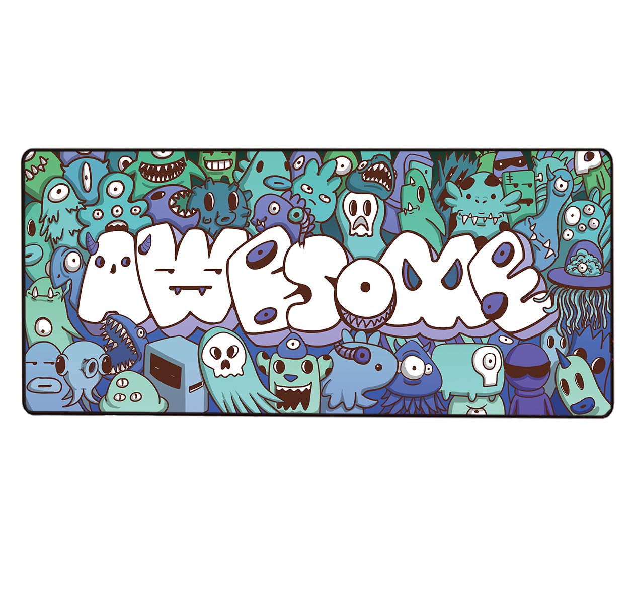 Extended Large Gaming Mouse Pad Graffiti Anime Design - 35.4