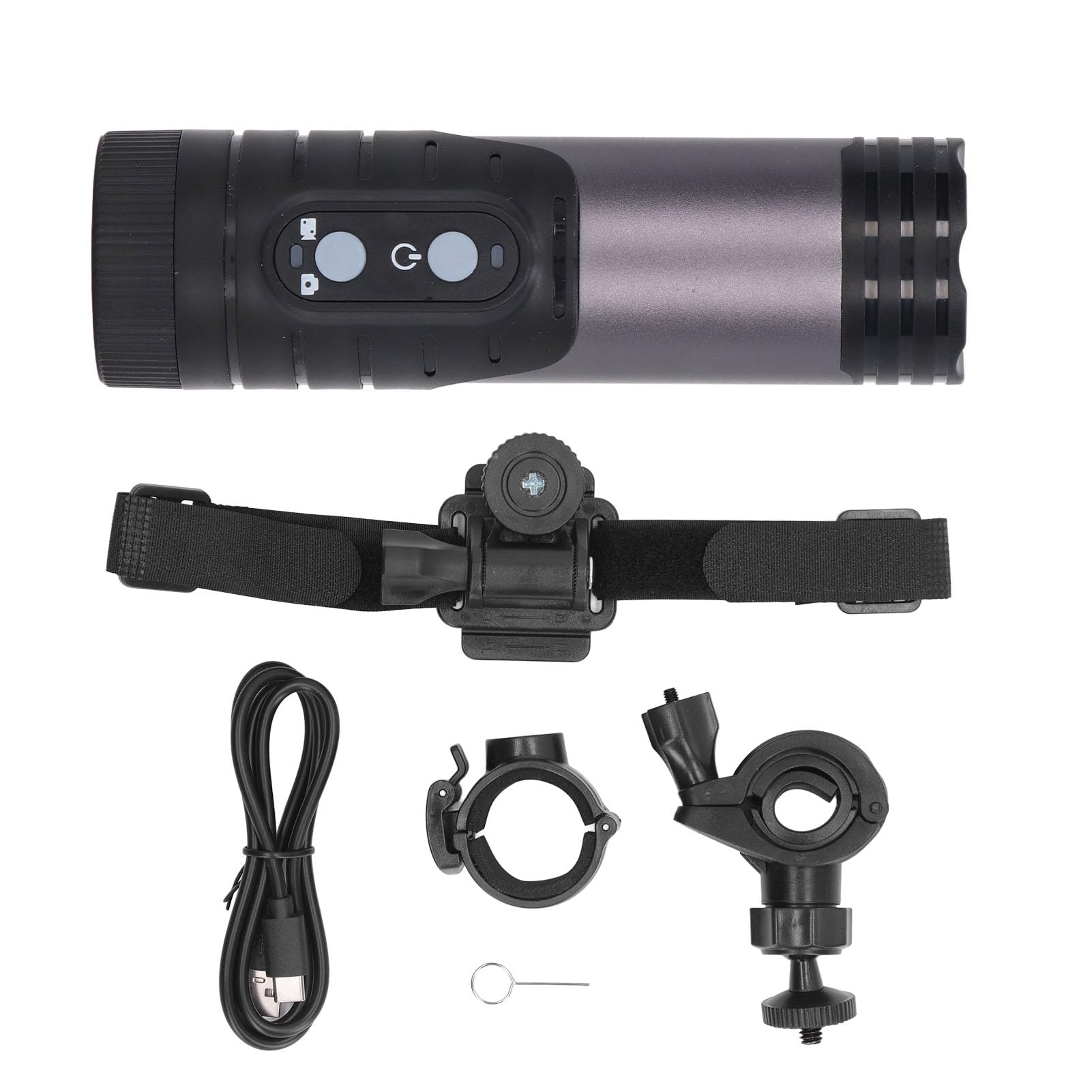 TSLVTA 1080p Motorcycle Helmet Camera - 120° Wide Angle Sports Action Camera with Mount for Biking, Motorcycling & Extreme Sports (Dark Gray) - Perfect for Recording Adventures, Commuting & Safety Footage