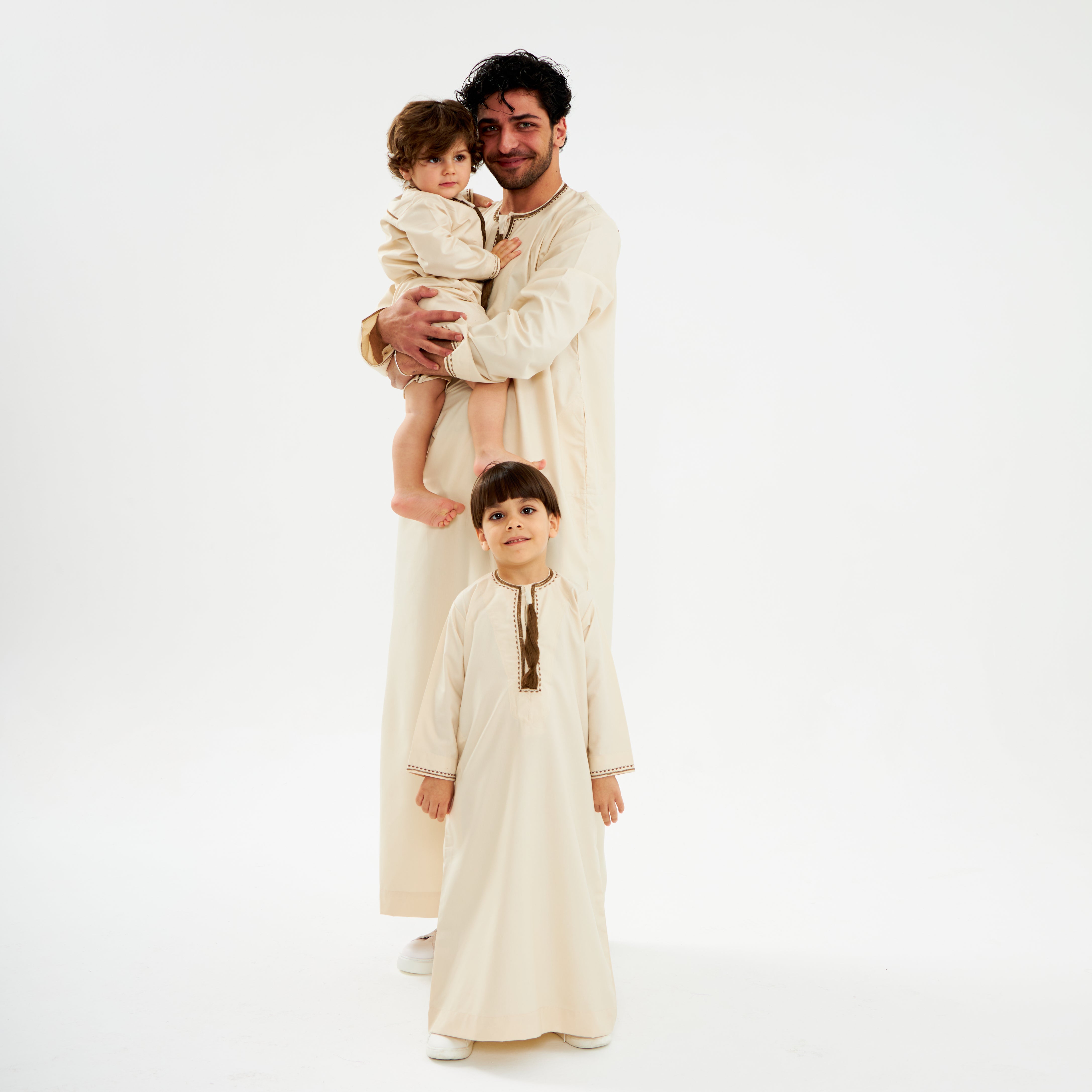 Omani Brown Kandora for Babies | Traditional Arabic Baby Dress | Perfect for Eid, Special Occasions & Cultural Celebrations