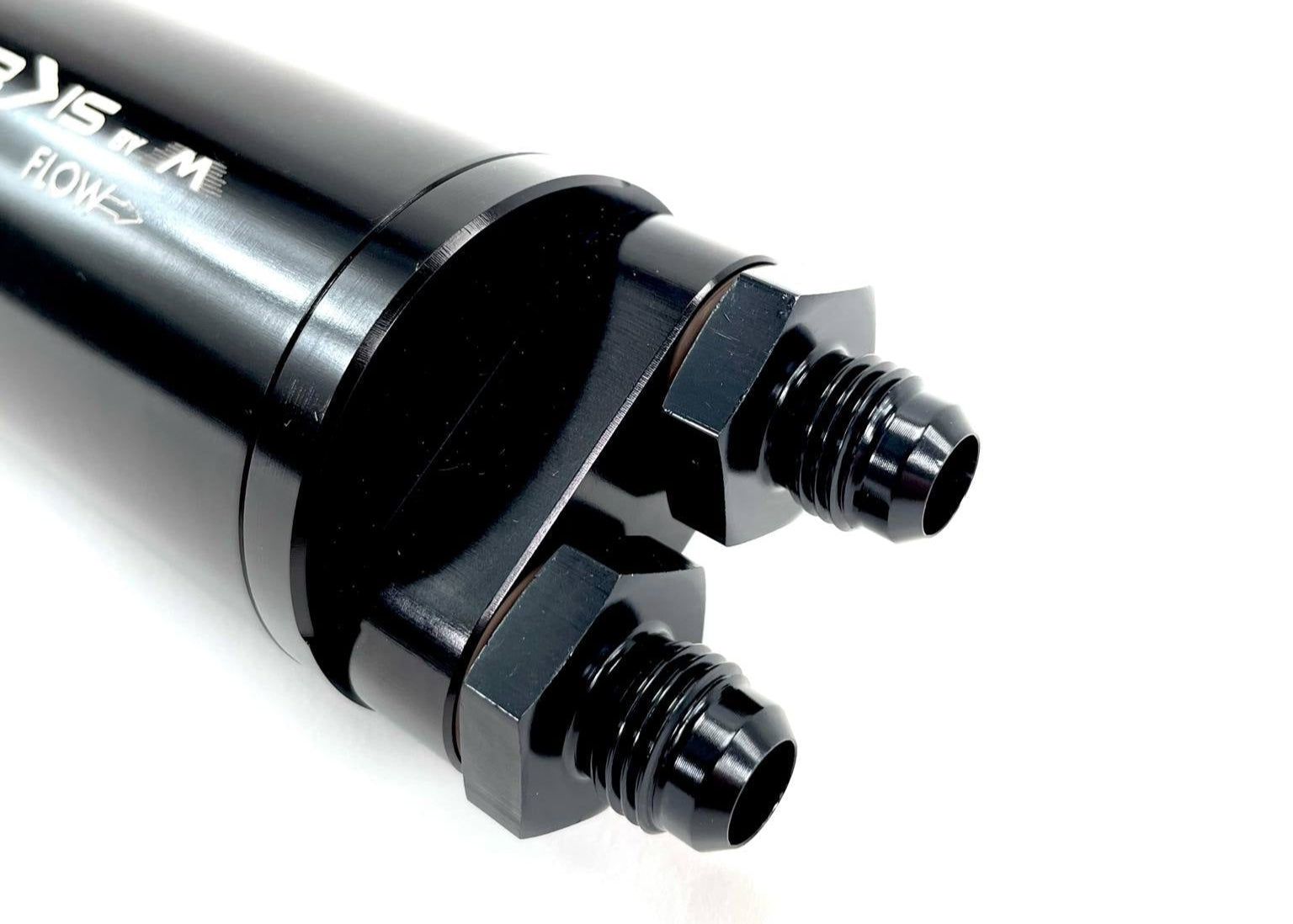 Fluidworks 6GPM Compact Single 10ORB Inlet Dual 8ORB Outlet Post Fuel Filter with Mount (10 Micron) - High Efficiency Fuel Filtration for Diesel Engines, Trucks & Heavy Equipment