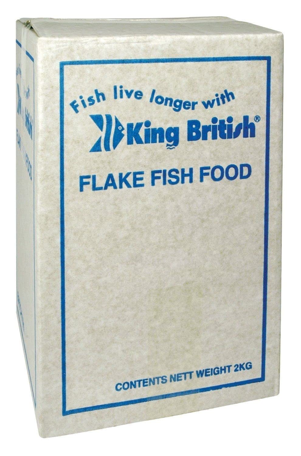 King British Natural Tropical Fish Flake Food - Premium Aquarium Fish Food with Vitamins & Minerals, 4.4lb (2kg) - Ideal for Freshwater & Saltwater Fish, Enhances Color & Health