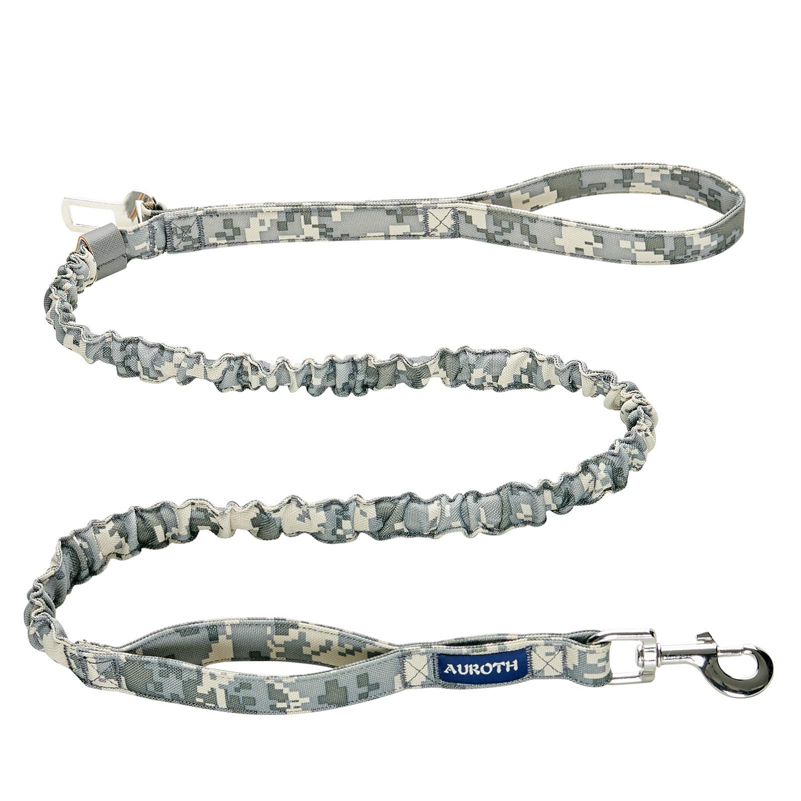 Auroth Tactical Dog Harness with 6FT Grey Camo Heavy Duty Leash - No Pull Reflective Vest for Large Breed Dogs | Outdoor Training, Hiking & Night Walks