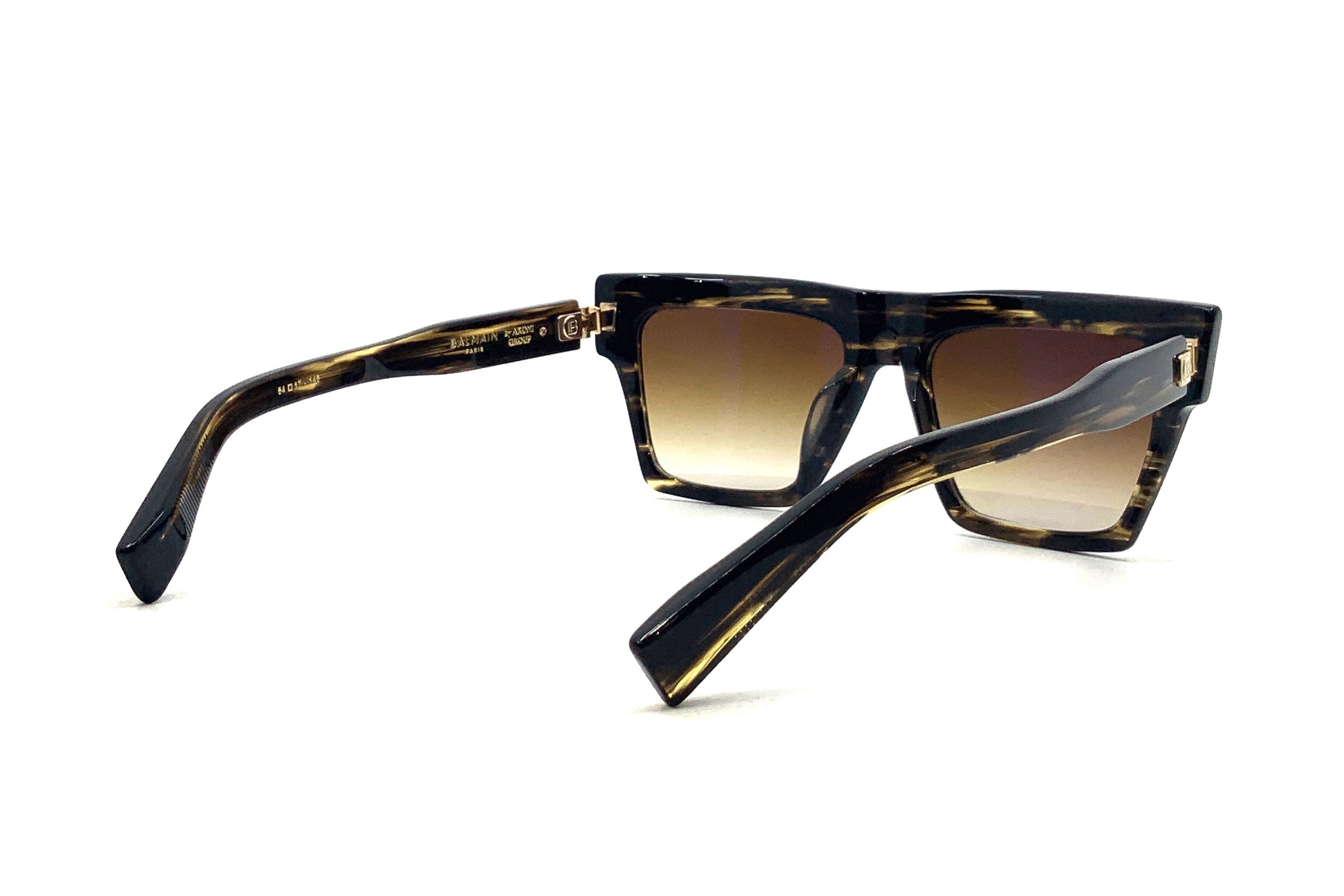 Balmain B V Sunglasses Brown Gold - Luxury Designer Shades for Men & Women - Perfect for Outdoor Activities, Travel, and Fashion Statements
