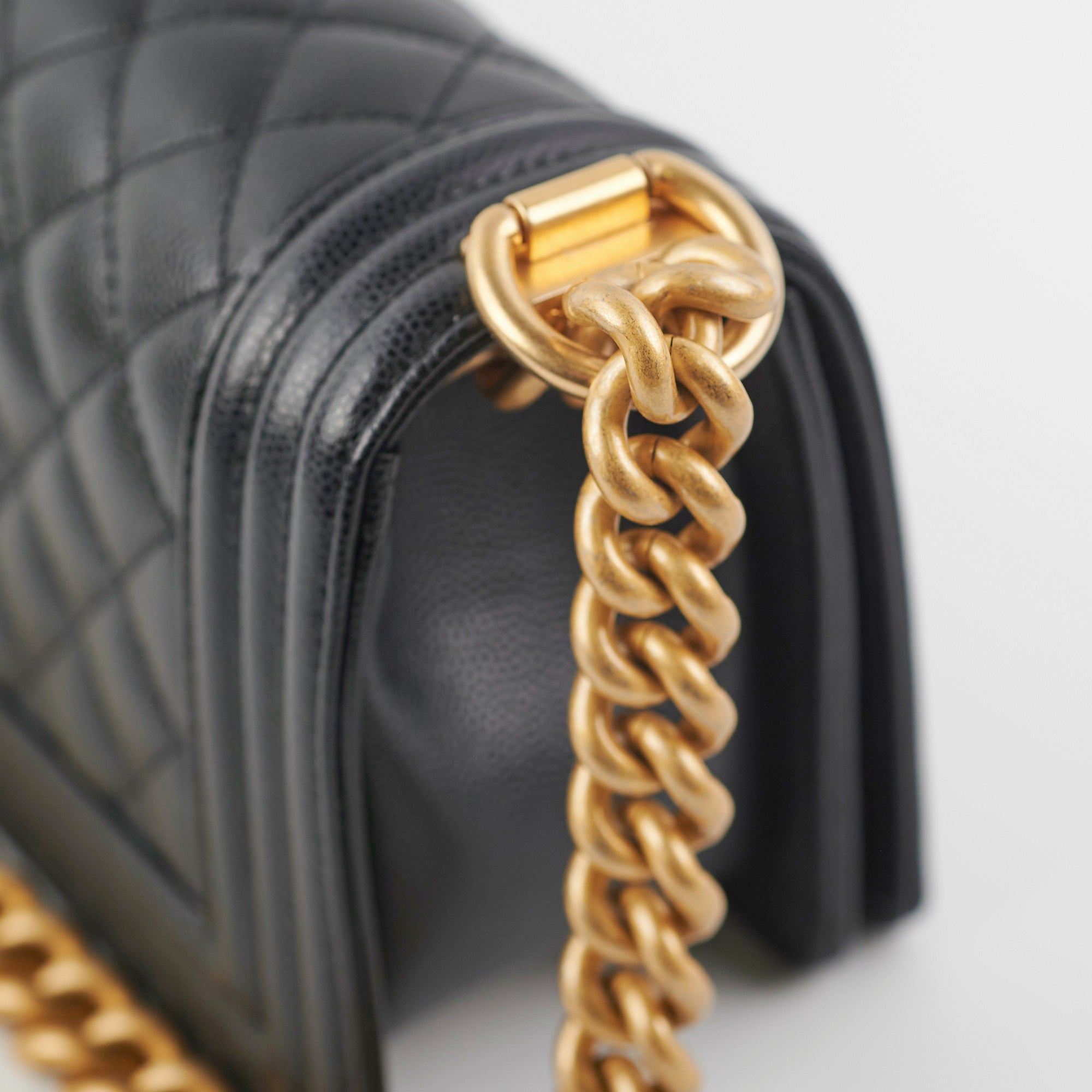 Chanel Caviar Small Boy Black Bag with Microchip - Luxury Designer Handbag for Women | Perfect for Parties, Date Nights & Special Occasions