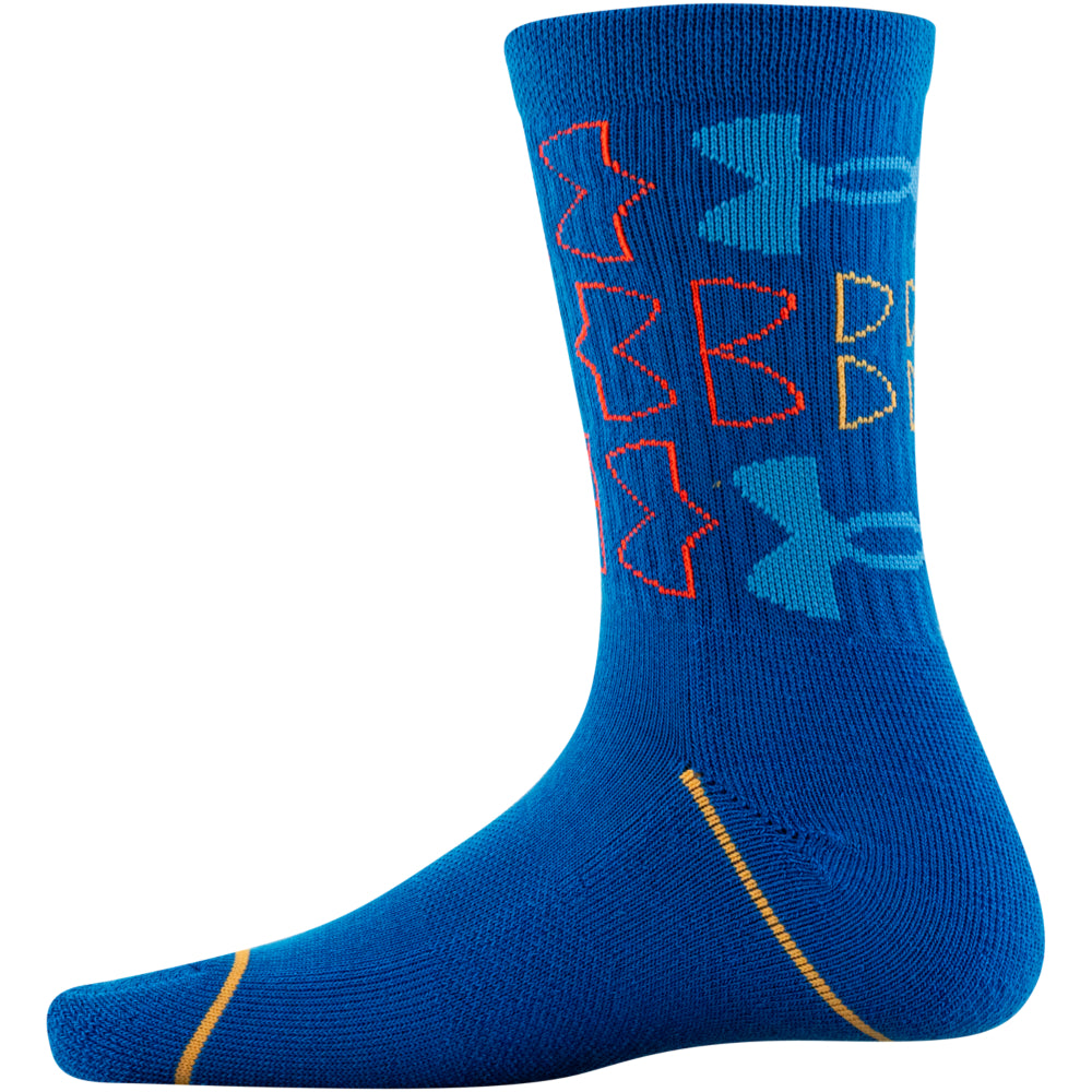 Under Armour Youth Phenom Crew Socks 3 Pack for Boys - Moisture-Wicking & Comfortable Athletic Socks for Sports, Running, and Everyday Wear