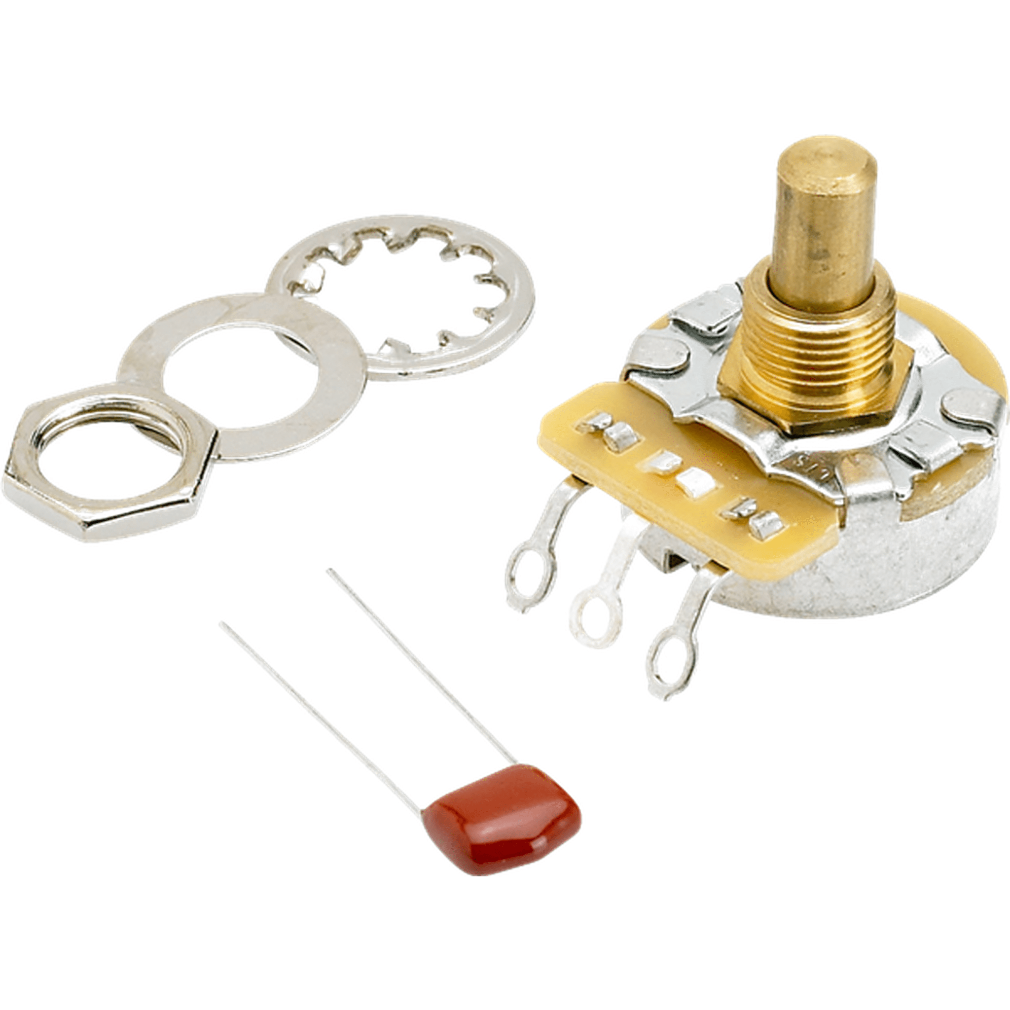 Fender 250K No Load Solid Shaft Potentiometer for Volume or Tone Control - Perfect for Guitar and Bass Upgrades, DIY Repairs & Custom Builds