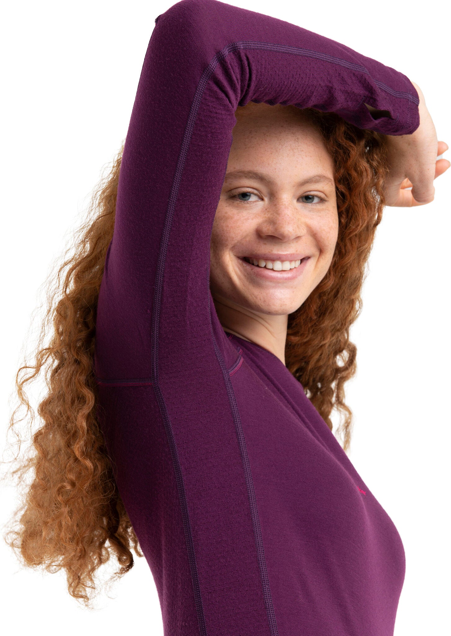 200 ZoneKnit Merino Wool Long Sleeve Thermal Crew Neck Top for Women - Warm Winter Base Layer for Hiking, Skiing & Outdoor Activities