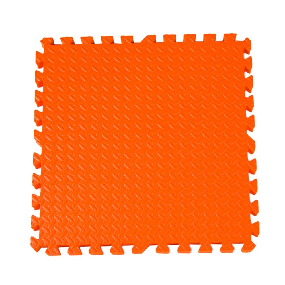 JIAJUAN Waterproof Interlocking Foam Play Mats for Kids - 10-Piece Set (60x60x1cm, Orange) | Non-Slip Puzzle Floor Tiles for Nursery, Playroom & Daycare | Safe, Colorful & Easy to Clean Toddler Playmat
