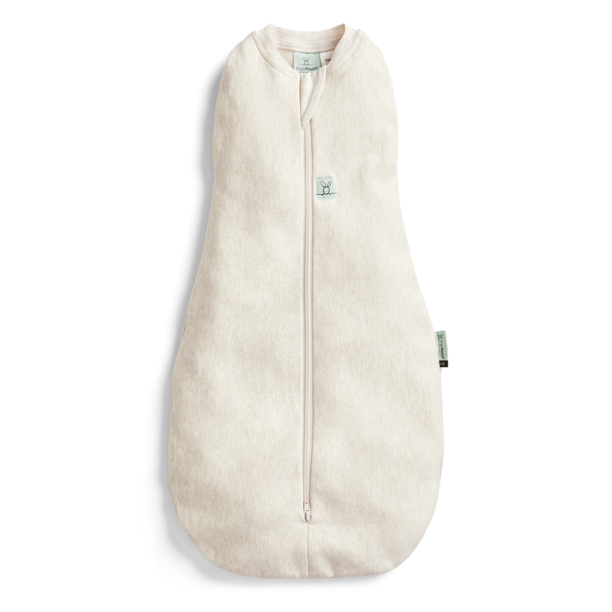 ErgoPouch Cocoon Zip Swaddle Bag 0.2 TOG - Lightweight Baby Sleep Sack for Newborns & Infants - Oatmeal Marle - Perfect for Nursery, Travel & Safe Sleep