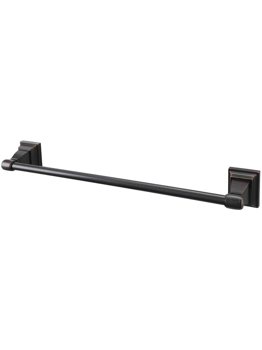Stratton Single Towel Rod in Bronze - STK10-TB by Top Knobs | Durable Bathroom Towel Holder for Modern & Traditional Decor