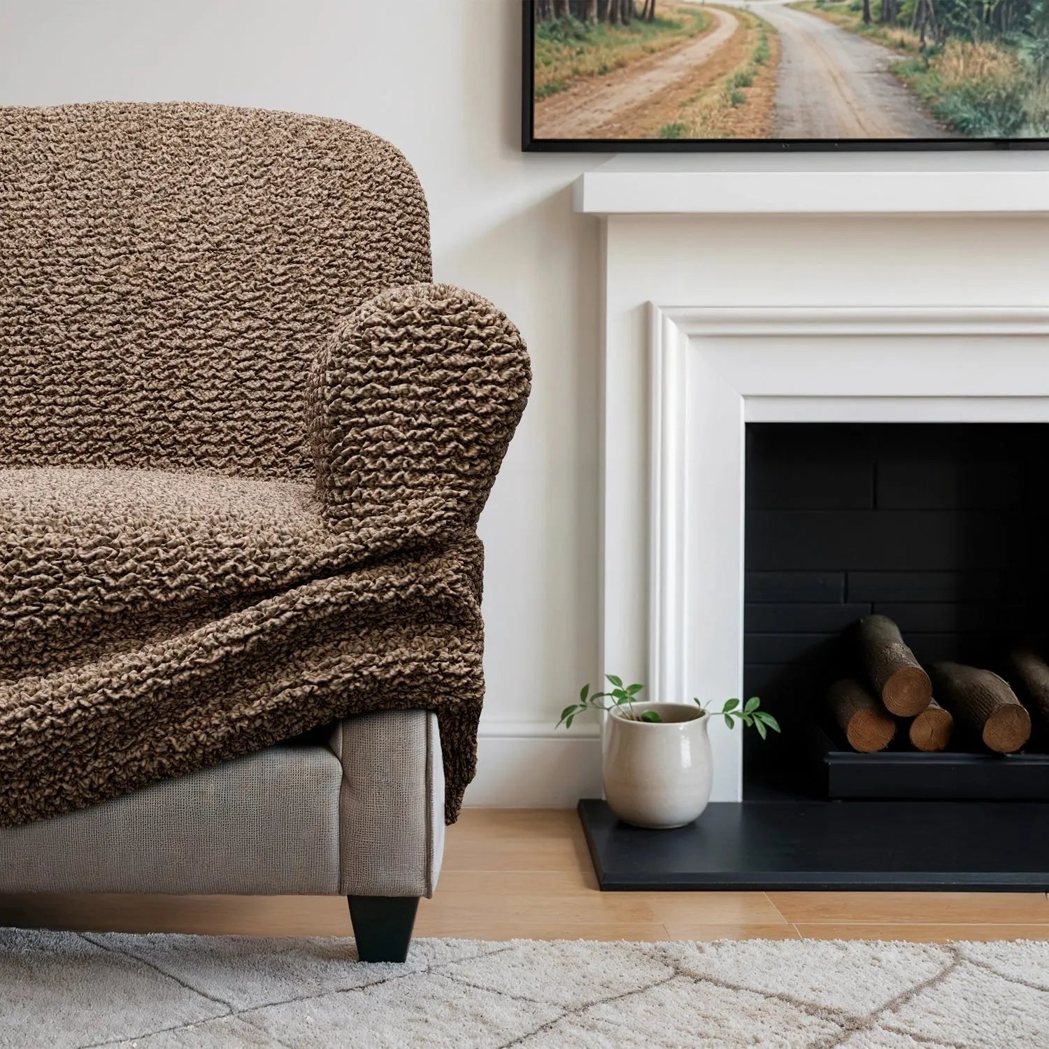 2 Seater Loveseat Slipcover - Soft Microfiber Fabric with Stylish Prints - Perfect for Living Room, Bedroom or Dorm Decor