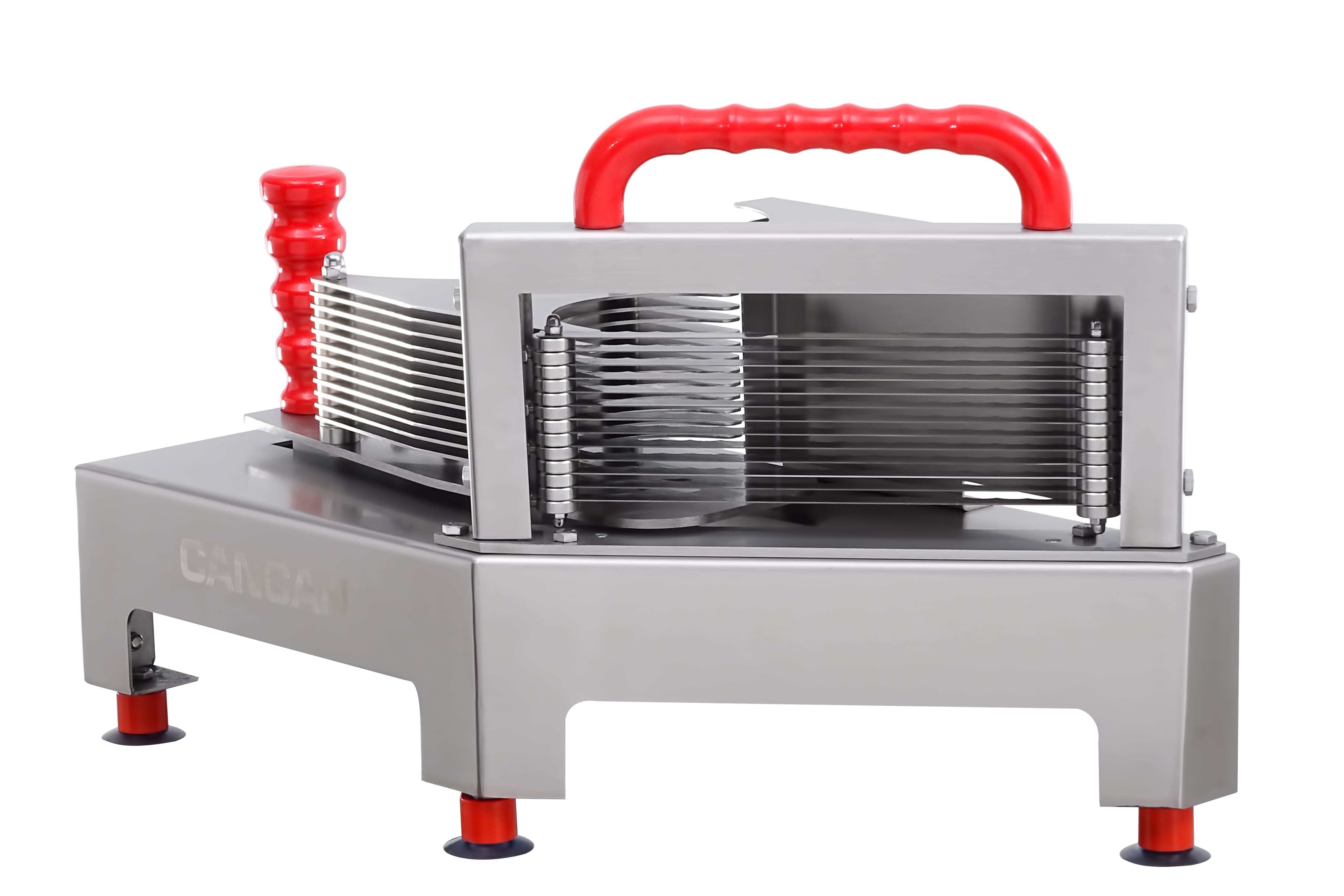 Cancan® Tomato Slicer - Stainless Steel Tomato Cutter with Non-Slip Handle - Perfect for Salads, Sandwiches, and Meal Prep