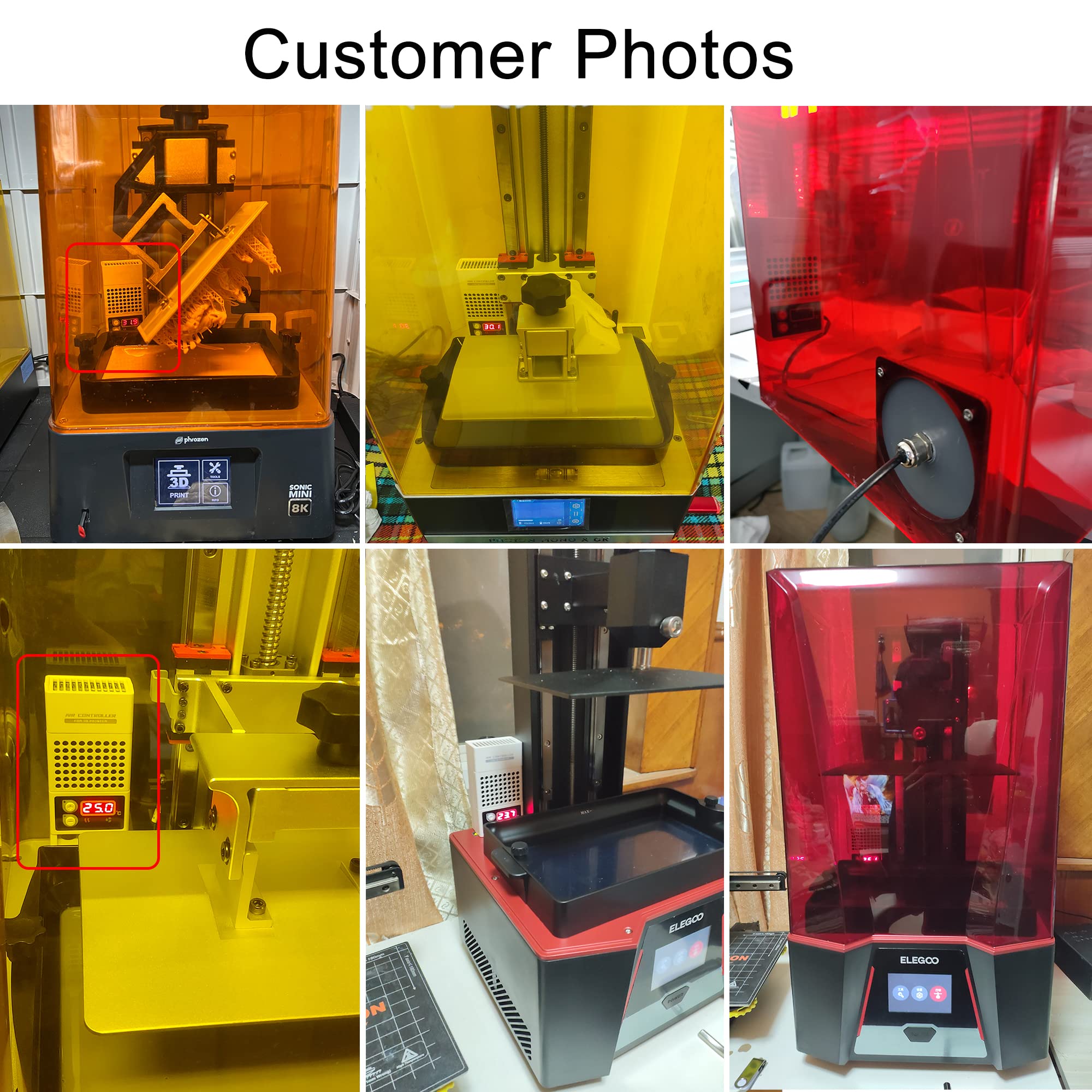 Mini Heater for 3D Printer - Resin 3D Printer Temperature Controller with Digital Thermostat for LCD/DLP 3D Printers | Perfect for Winter Printing & Workshop Temperature Control