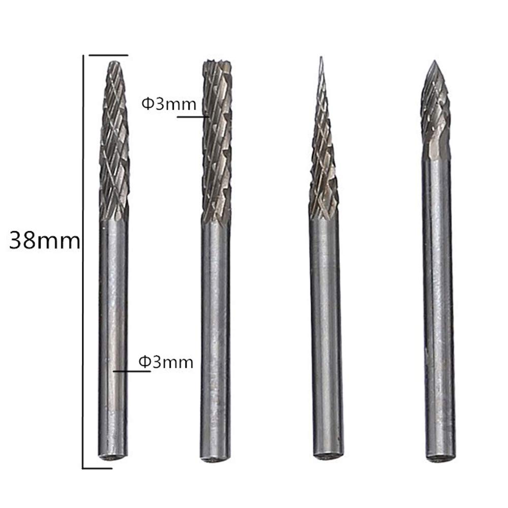 20pcs Solid Carbide Burr Set - 1/8