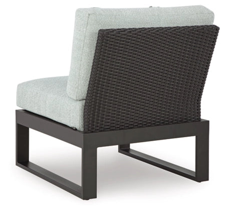 Beachloft Armless Chair with Cushion - Comfortable Indoor/Outdoor Lounge Chair for Patio, Beach, Poolside & Living Room Relaxation