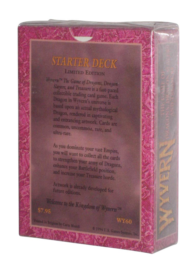 1994 Wyvern Trading Card Game 60-Card Starter Deck - Dragons, Dragon Slayers & Treasure - Perfect for Collectors & Strategic Gameplay