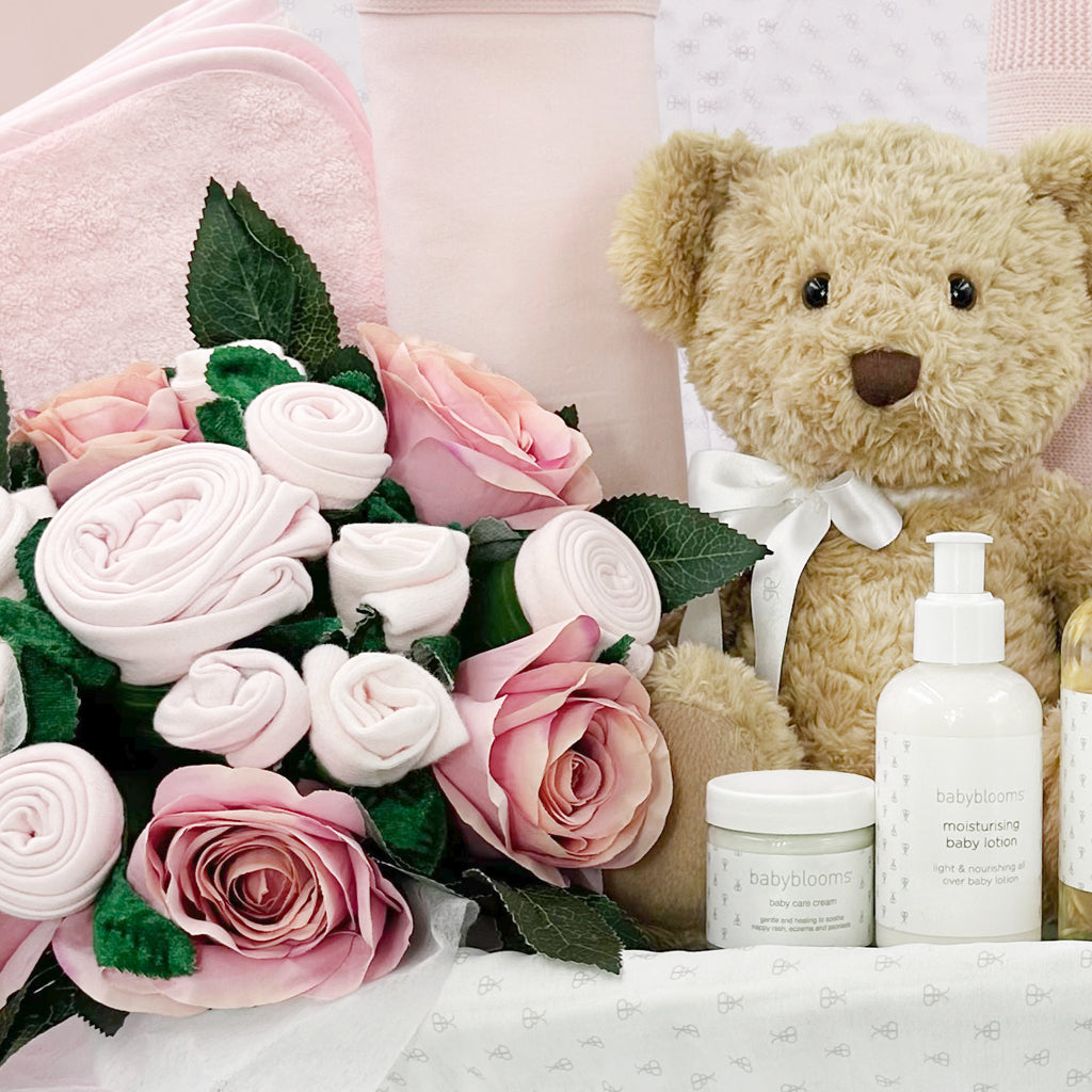 Pink Welcome to the World Baby Gift Hamper - Perfect for Newborn Celebrations, Baby Showers & Hospital Visits