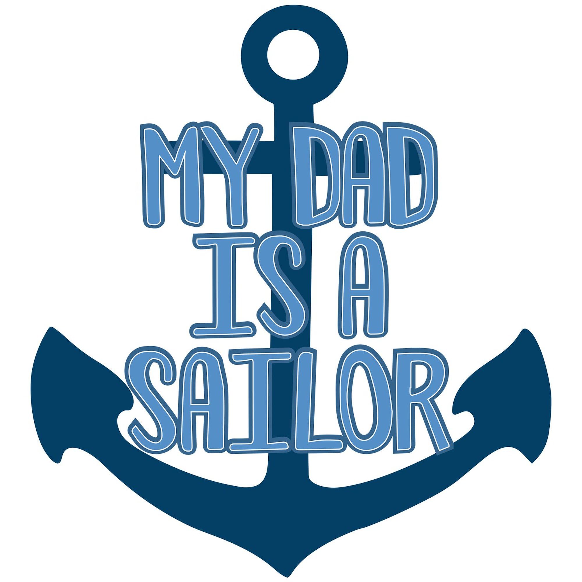 US Navy My Dad is A Sailor Maternity T-Shirt for Women - Stretchy Ruched Side Design - Perfect for Pregnancy, Navy Pride & Military Family Apparel