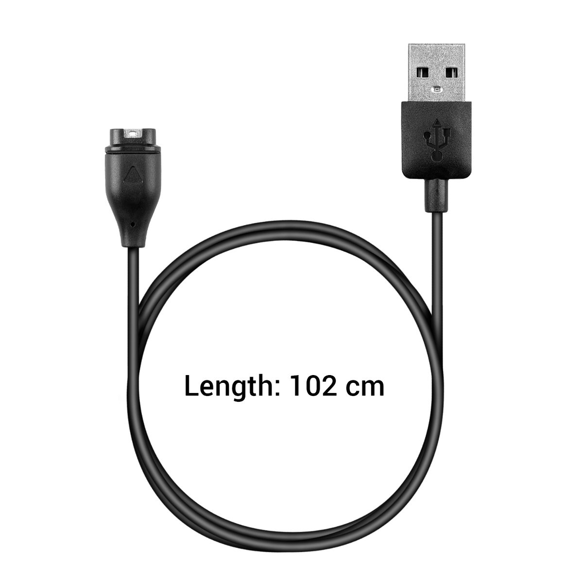 kwmobile USB Charger Cable for Garmin Vivoactive 3/4, Vivosport, Venu 2/2S/Sq, Fenix 5/6/7S/7 Smartwatch - Fast Charging Replacement Cord - Perfect for Travel, Workouts & Daily Use (Black)
