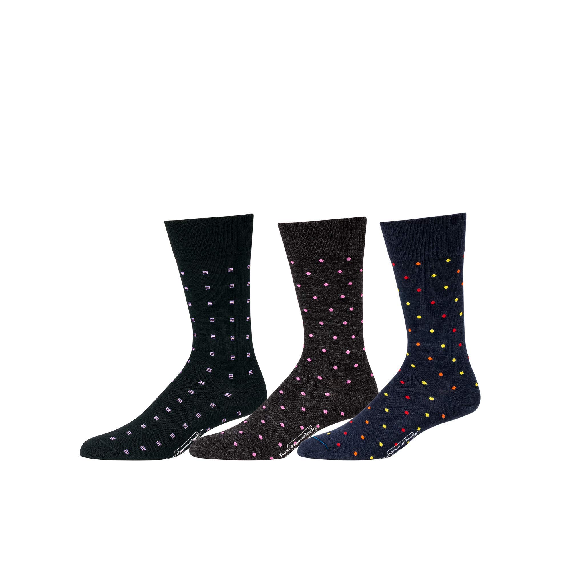 Premium Merino Wool Mid-Calf Dress Socks for Men - Breathable, Soft & Stylish Patterned Socks - Perfect for Business, Office & Formal Occasions