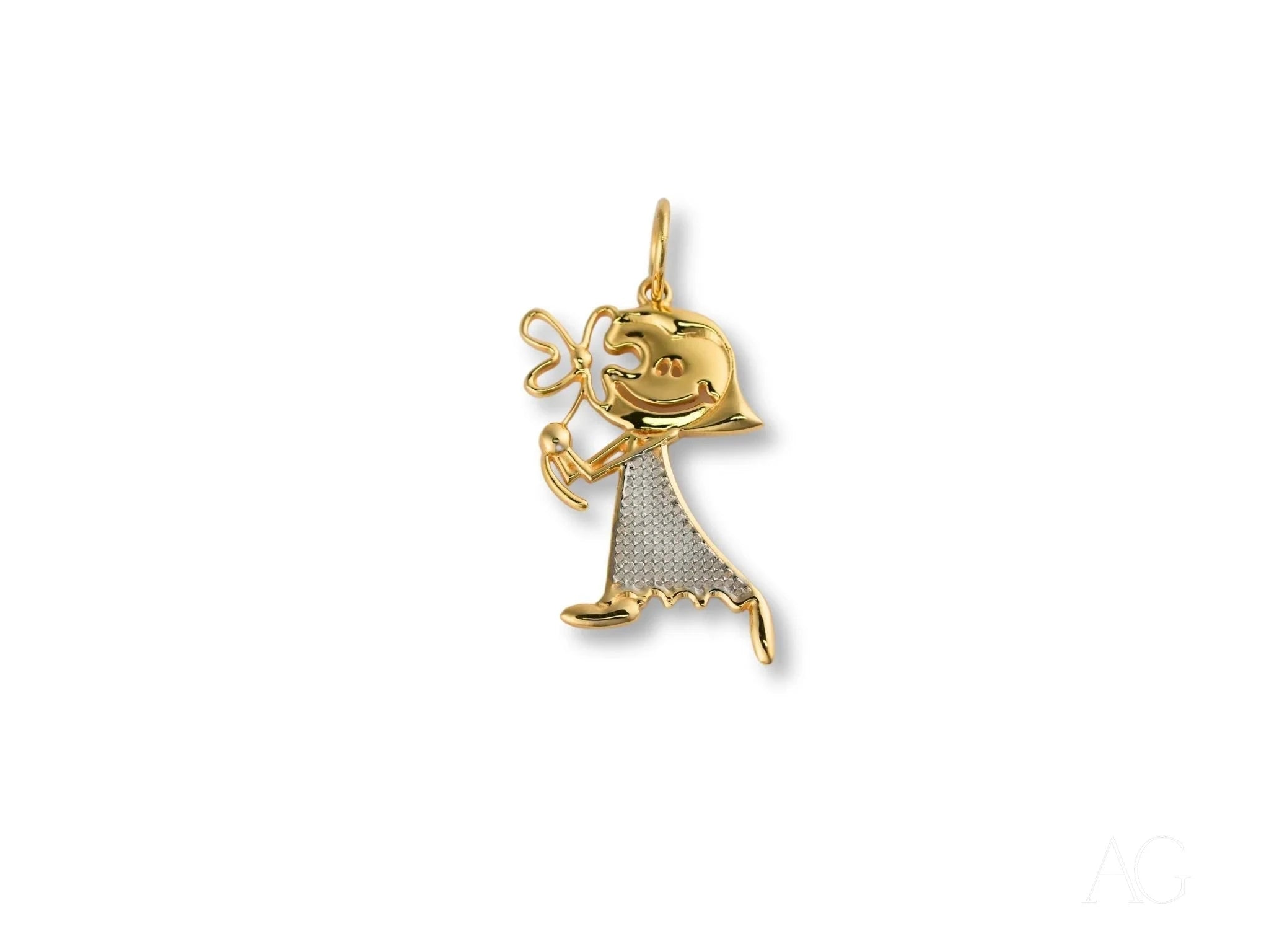 Golden Elegance: 14K Gold Doll Pendant Necklace for Women - Perfect Gift for Birthday, Anniversary & Valentine's Day | Elegant Jewelry for Parties & Special Occasions