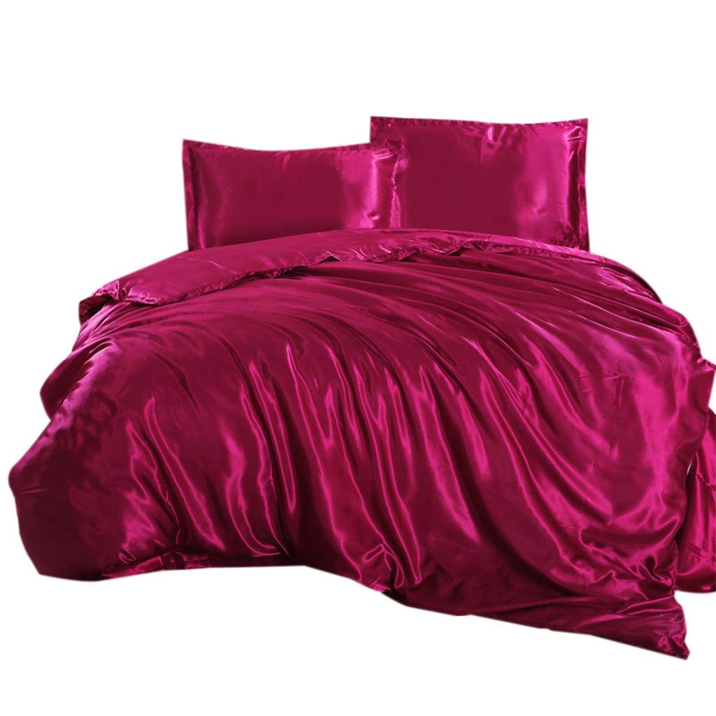Silk Satin Duvet Set - 3PC King Bedding for Luxurious Sleep