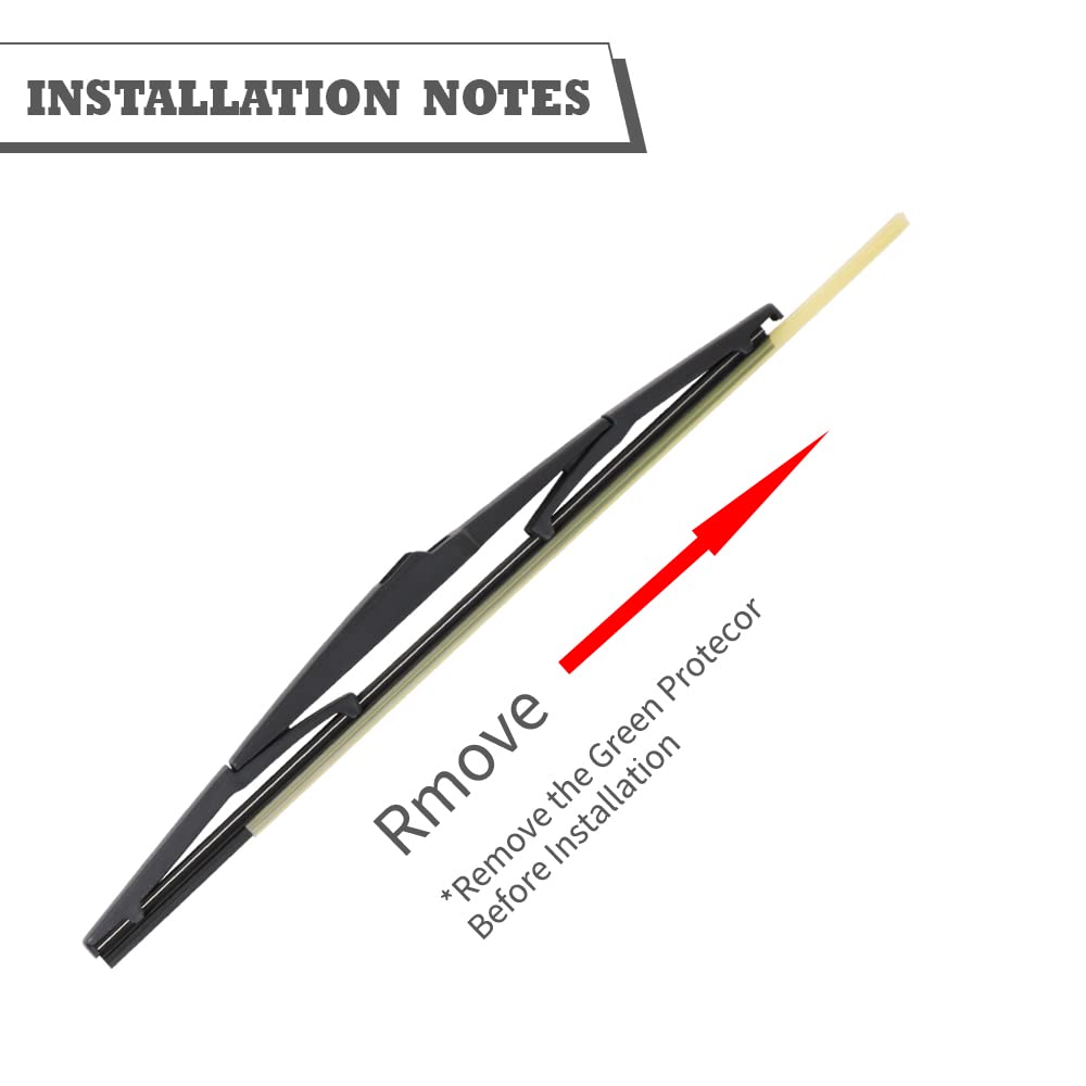 2-Pack Rear Wiper Blade Replacement Kit for Hyundai Santa Fe 2013-2017 & Kia Sedona 2015-2022 - OEM 98811B8000 - Perfect for Back Windshield Cleaning in Rainy Weather