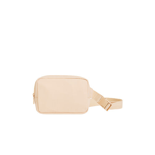 Stylish Beige Belt Bag for Women & Men - Crossbody Fanny Pack with Adjustable Strap - Perfect for Travel, Hiking, Running & Everyday Use
