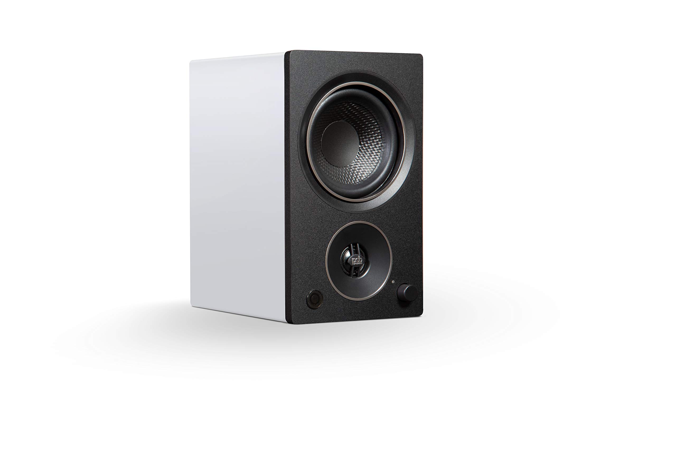PSB Speakers Alpha AM3 Compact Powered Bluetooth Speakers with Phono Preamp - White | Perfect for Home Audio and Small Spaces