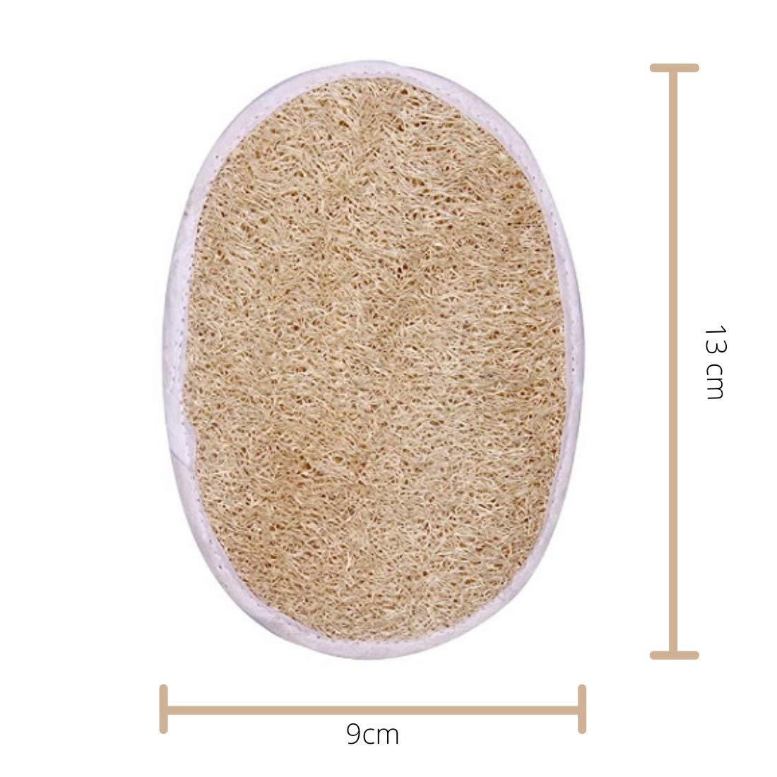 ARROSA 6-Pack Natural Body Scrubber & Loofah Sponge for Exfoliating Skin - Gentle Bath & Shower Exfoliator for Soft Skin, Perfect for Spa, Home & Travel Use