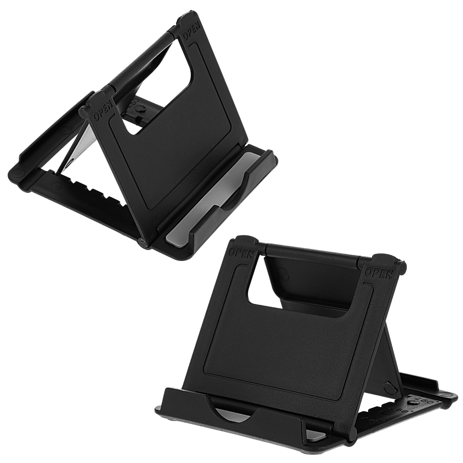 Amaxiu 2pcs Foldable Phone Holder - Multi-Angle Adjustable Mini Tablet & Mobile Phone Stand, Docking Station for Desk, Car, Bedside, and Office Use