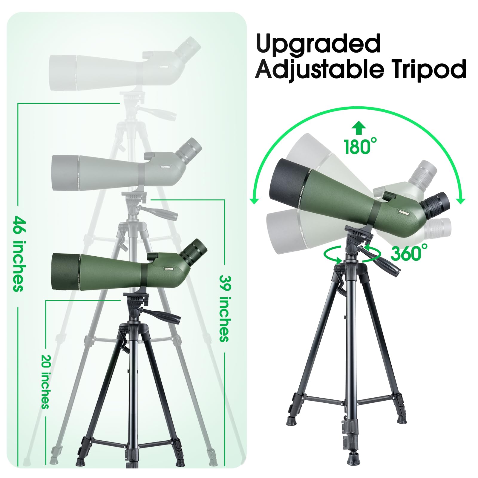 25-75x80 High Power Spotting Scope for Target Shooting & Hunting - Upgraded Tripod, Carrying Bag & Phone Adapter - Perfect for Bird Watching, Wildlife Viewing, Outdoor Adventures & Range Observation (Grey)