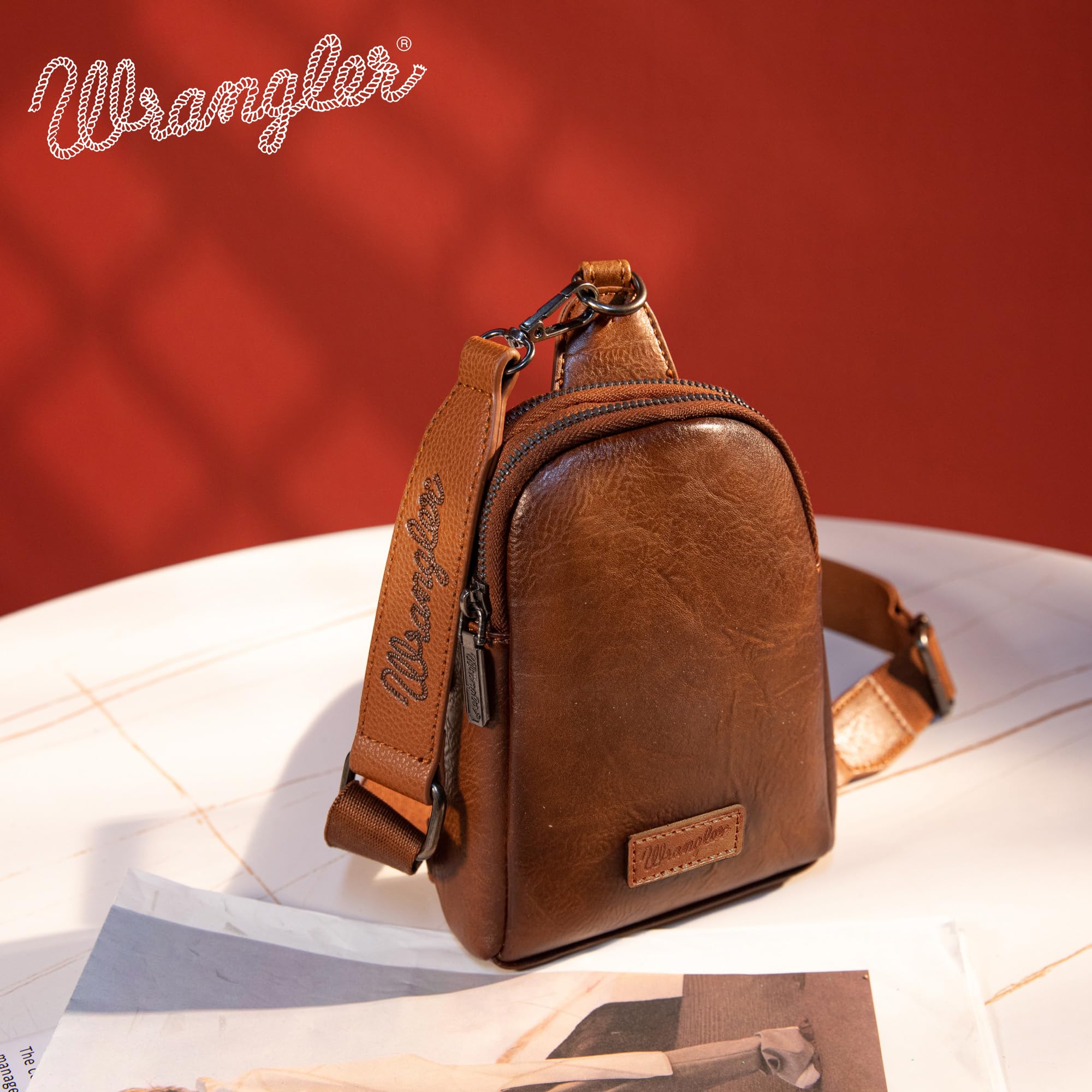 Wrangler Women's Crossbody Bag - Small Sling Bag & Chest Bag with Adjustable Strap - Perfect Gift for Travel, Shopping & Everyday Use
