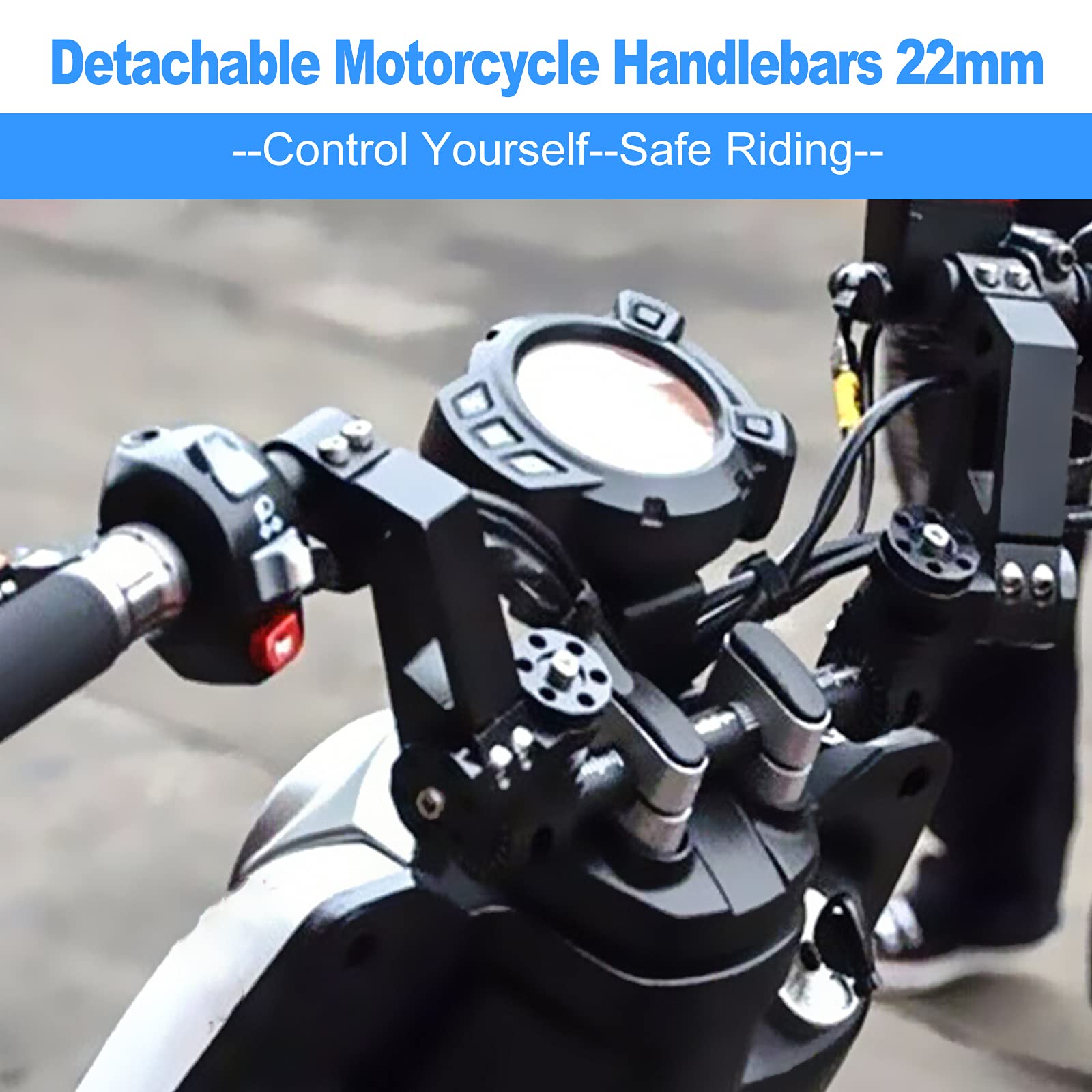 **22MM Adjustable Motorcycle Handlebars - 7/8