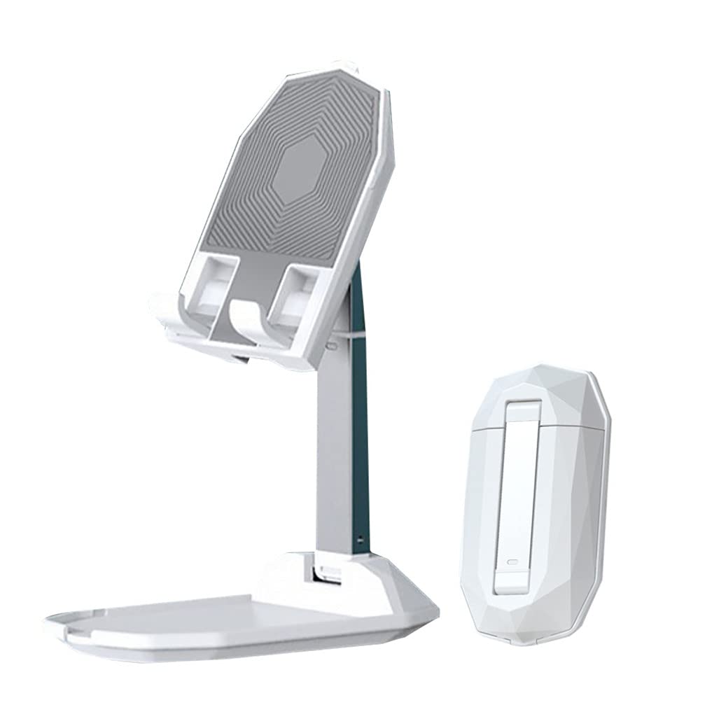 Hemobllo Foldable Tablet Stand - Adjustable Phone Holder for iPhone, Samsung, iPad - Portable & Sturdy Bracket for Desk, Bed, Travel, Office & Home Use
