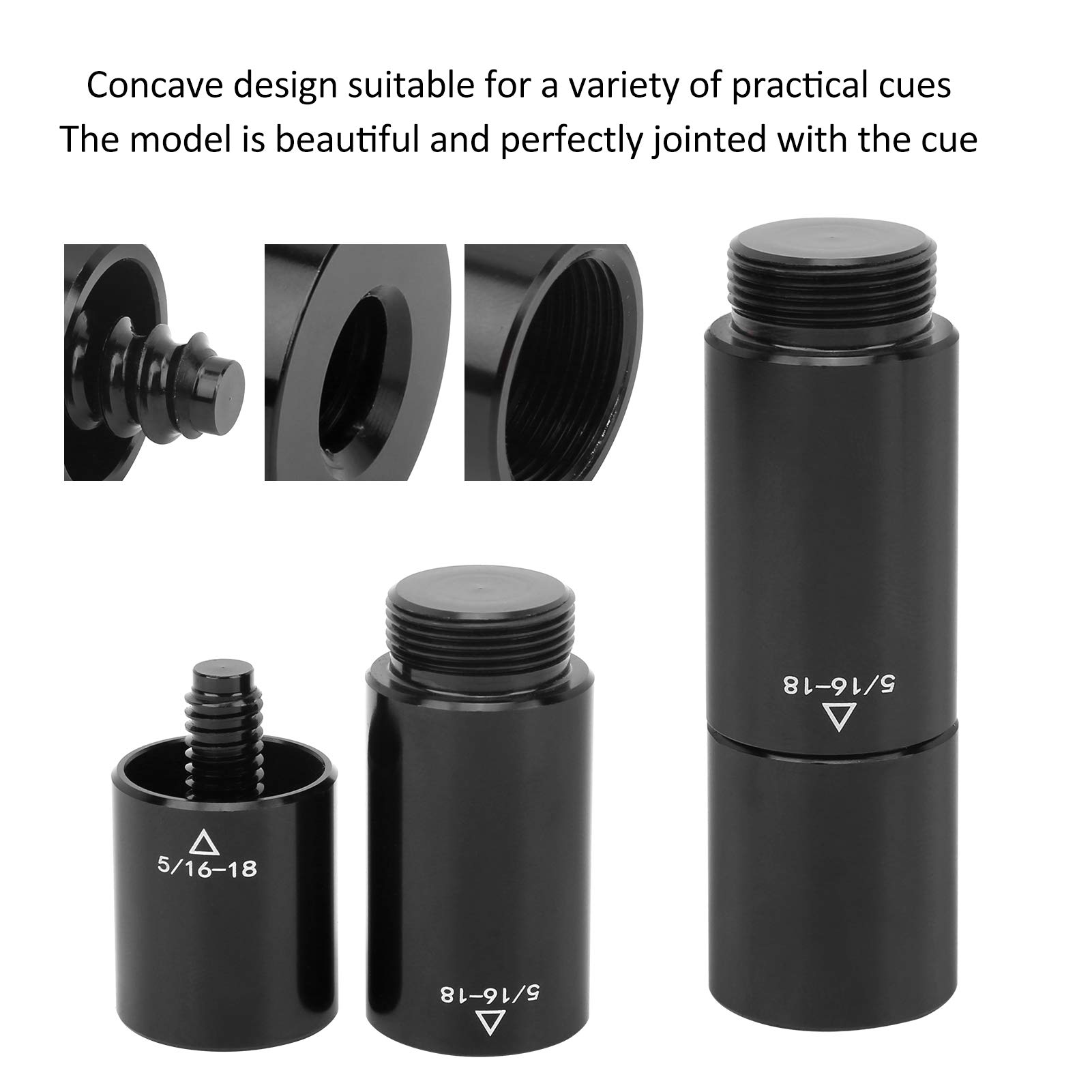 5/16-18 Teeth Billiard Cue Shaft Extender - 2oz Middle Connect Pool Accessory for Enhanced Game Performance | Perfect for Professional & Home Pool Tables