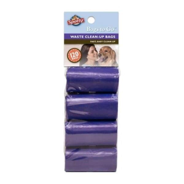 Spotty Bags to Go 120 Count Refills - Purple Dog Poop Bags for Waste Disposal | Perfect for Dog Walks, Park Visits & Pet Cleanup