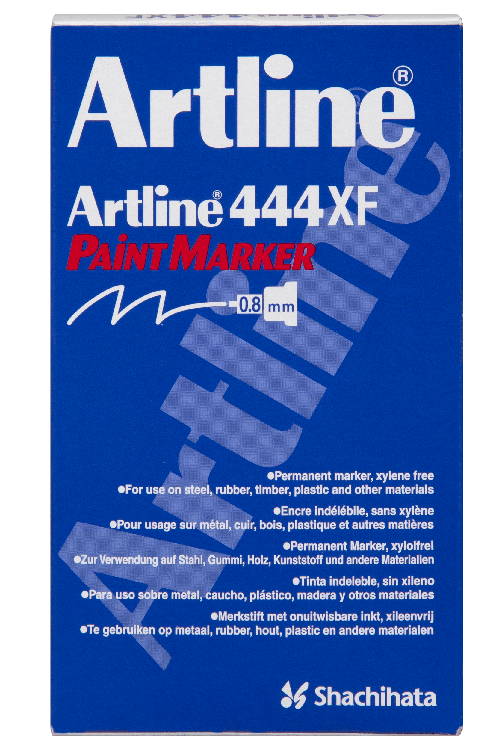 Artline 444 Black Paint Marker 0.8mm Bullet Tip - 12 Pack for DIY Crafts, Sign Making & Industrial Labeling
