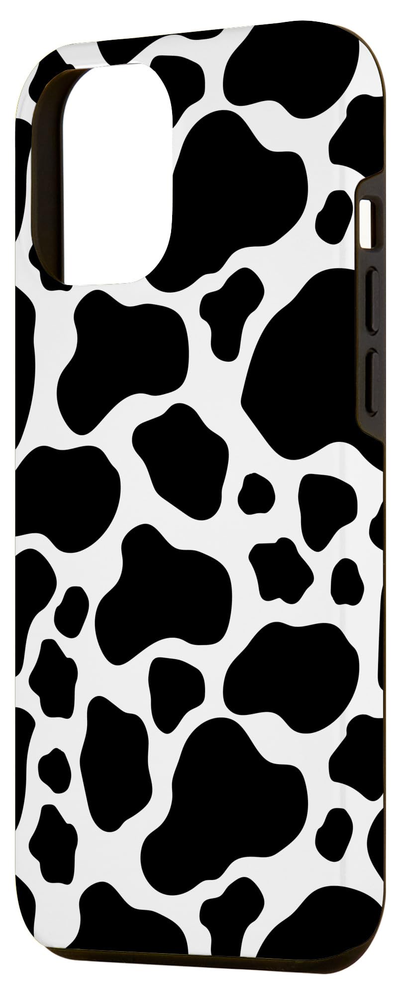 iPhone 12 Pro Max Case - Stylish Black and White Cow Print Phone Cover for Everyday Protection and Trendy Fashion