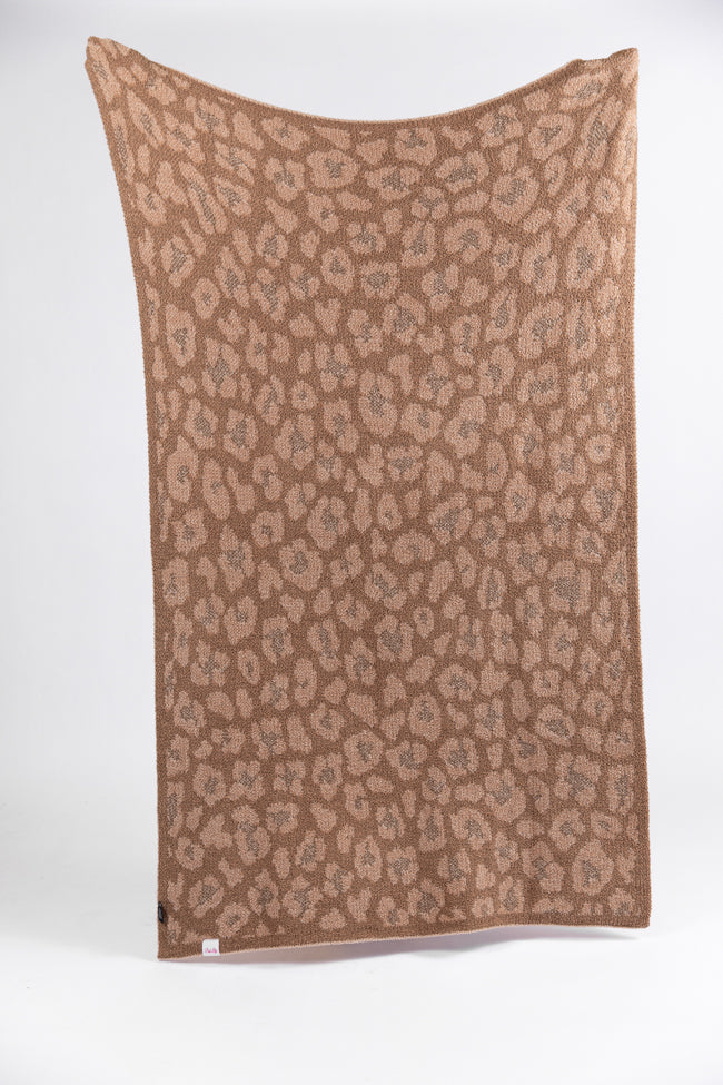 Dark Leopard Print Fleece Blanket - Super Soft & Cozy Throw for Bed, Couch & Outdoor Use - Final Sale