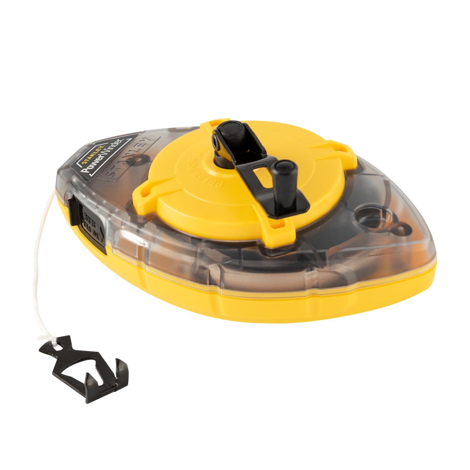 Stanley 47-460 Powerwinder Chalk Reel - Professional Construction Chalk Line Tool for Carpentry, Masonry & DIY Projects | Perfect for Marking Straight Lines on Floors, Walls & Concrete Surfaces