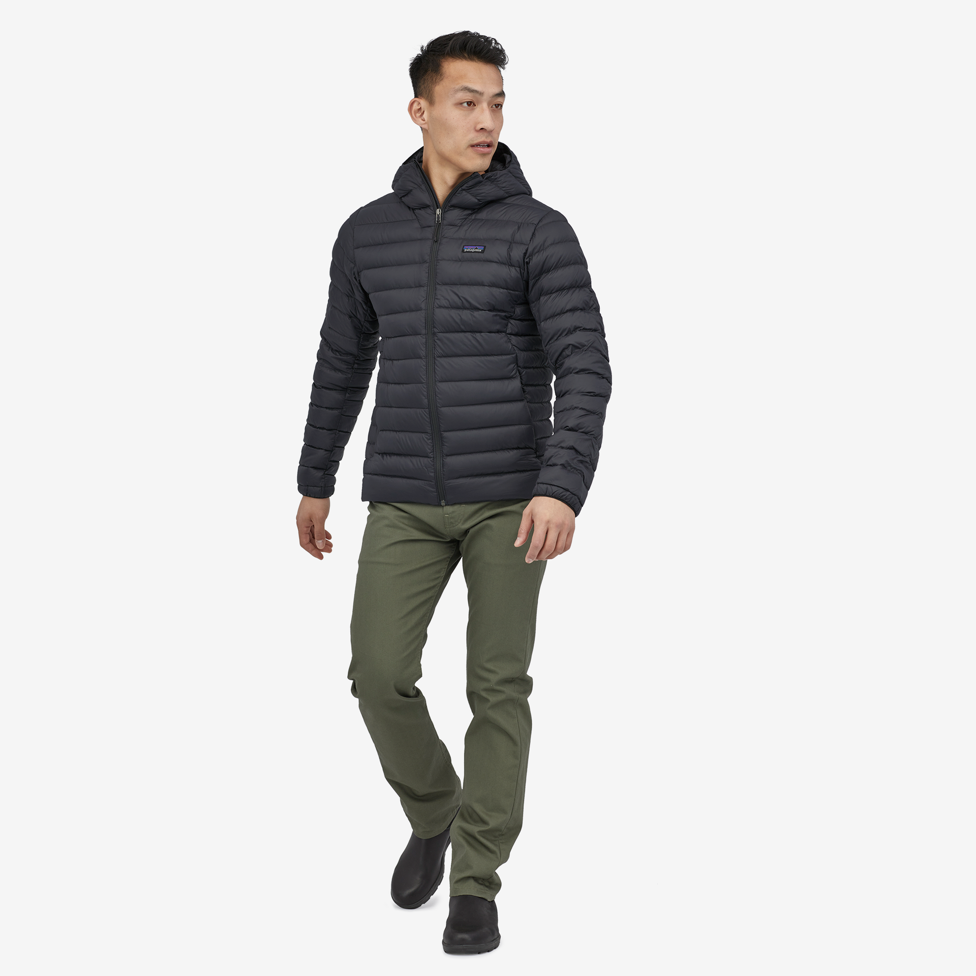 Men's Down Sweater Hooded Jacket - Lightweight Warm Winter Coat for Outdoor Activities & Casual Wear