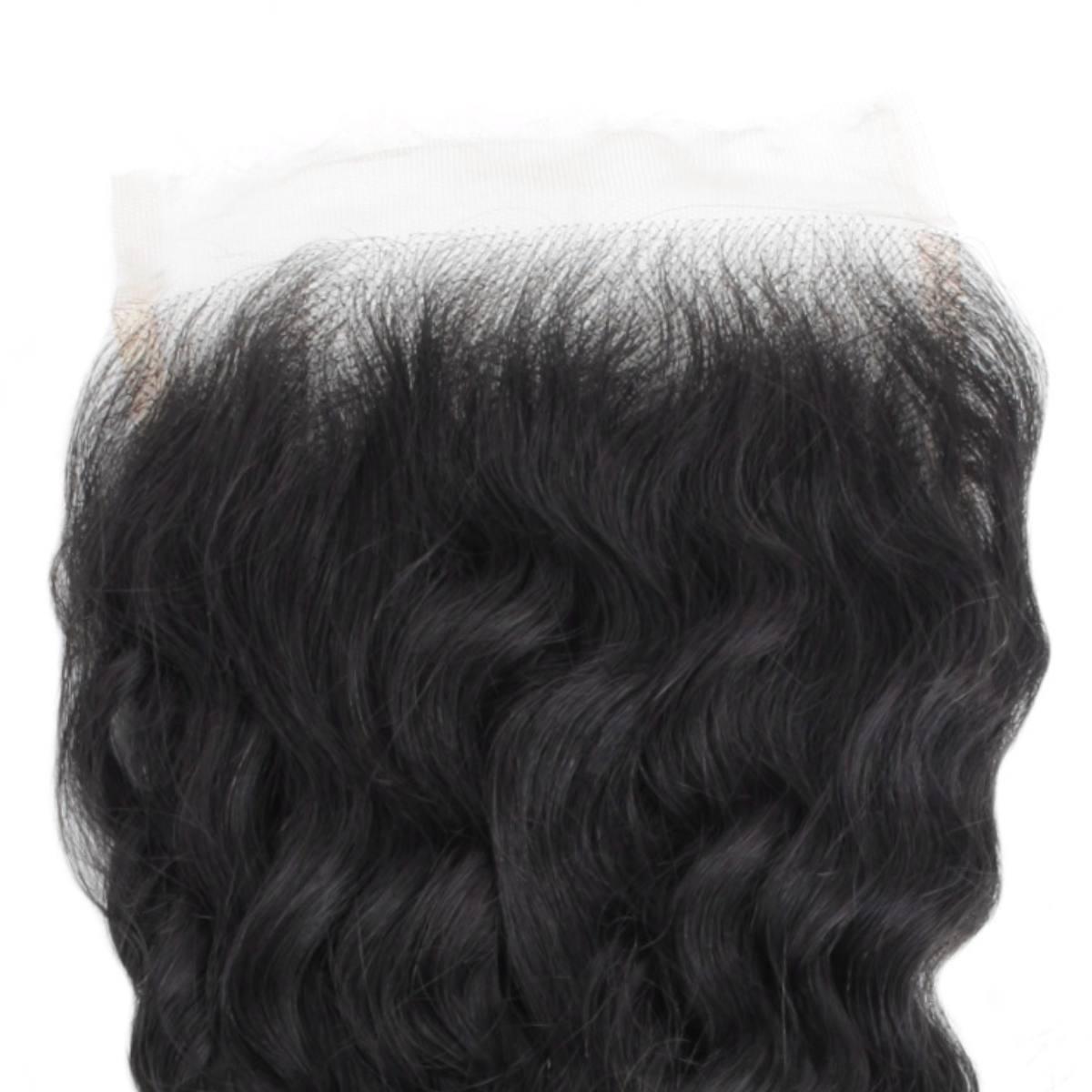 5x5 Deep Wave HD Lace Human Hair Closure - Natural Black Brazilian Virgin Hair for Sew-In Weave & Protective Styles | Perfect for Daily Wear, Parties & Special Occasions