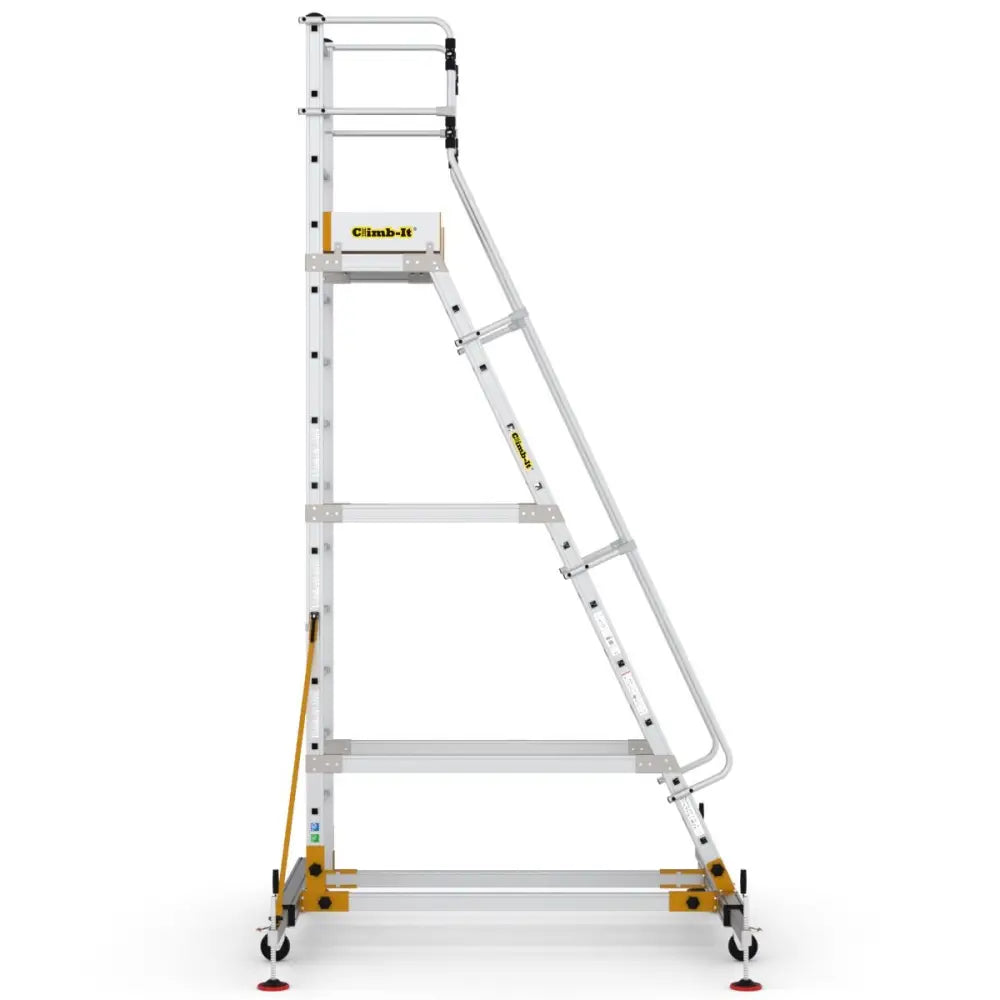 Climb It Mobile Steps with Safety Gate - Adjustable Baby Stairs for Home & Playtime - Perfect for Toddler Safety & Indoor Climbing