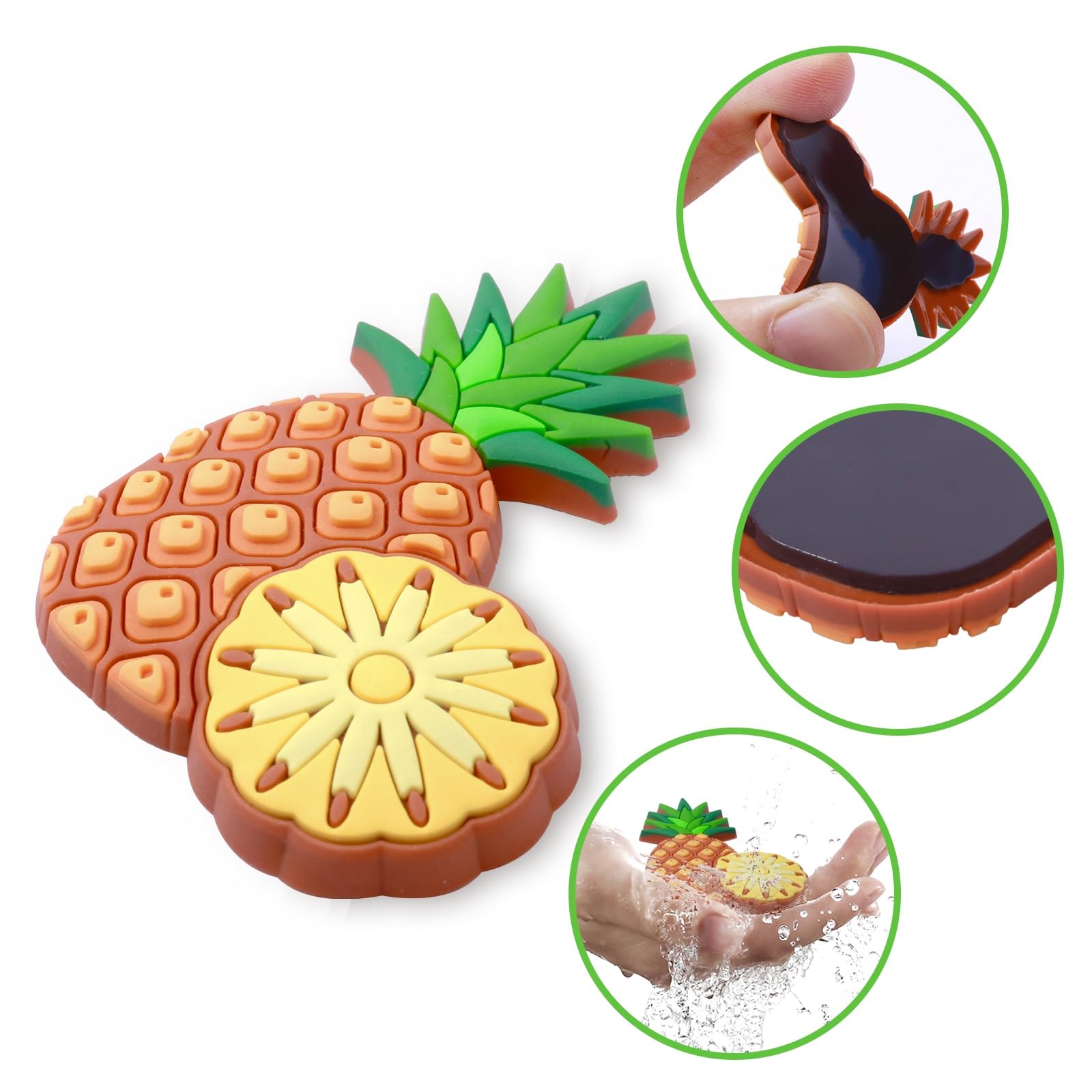 SUPINEEDO Strong Magnetic Rubber Fridge Magnets for Toddlers 1-3 Years - Cute Fruit Shaped Refrigerator Magnets for Kids, Baby Learning Toys & Children's Gifts - Perfect for Whiteboards, Fridges, Dishwashers & Ovens (Educational Play & Kitchen Fun)